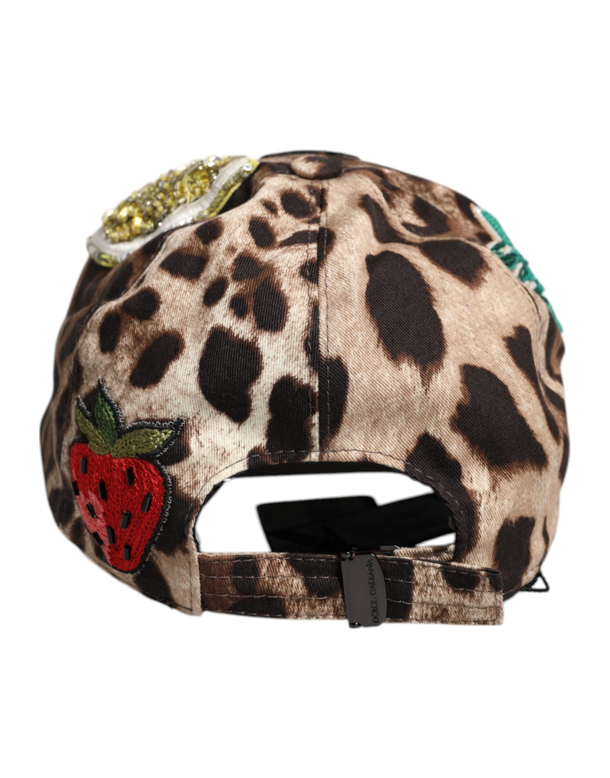 Dolce & Gabbana Brown Leopard Sequin Sicily Baseball Cap Curated Luxury Accessories by Orvyn