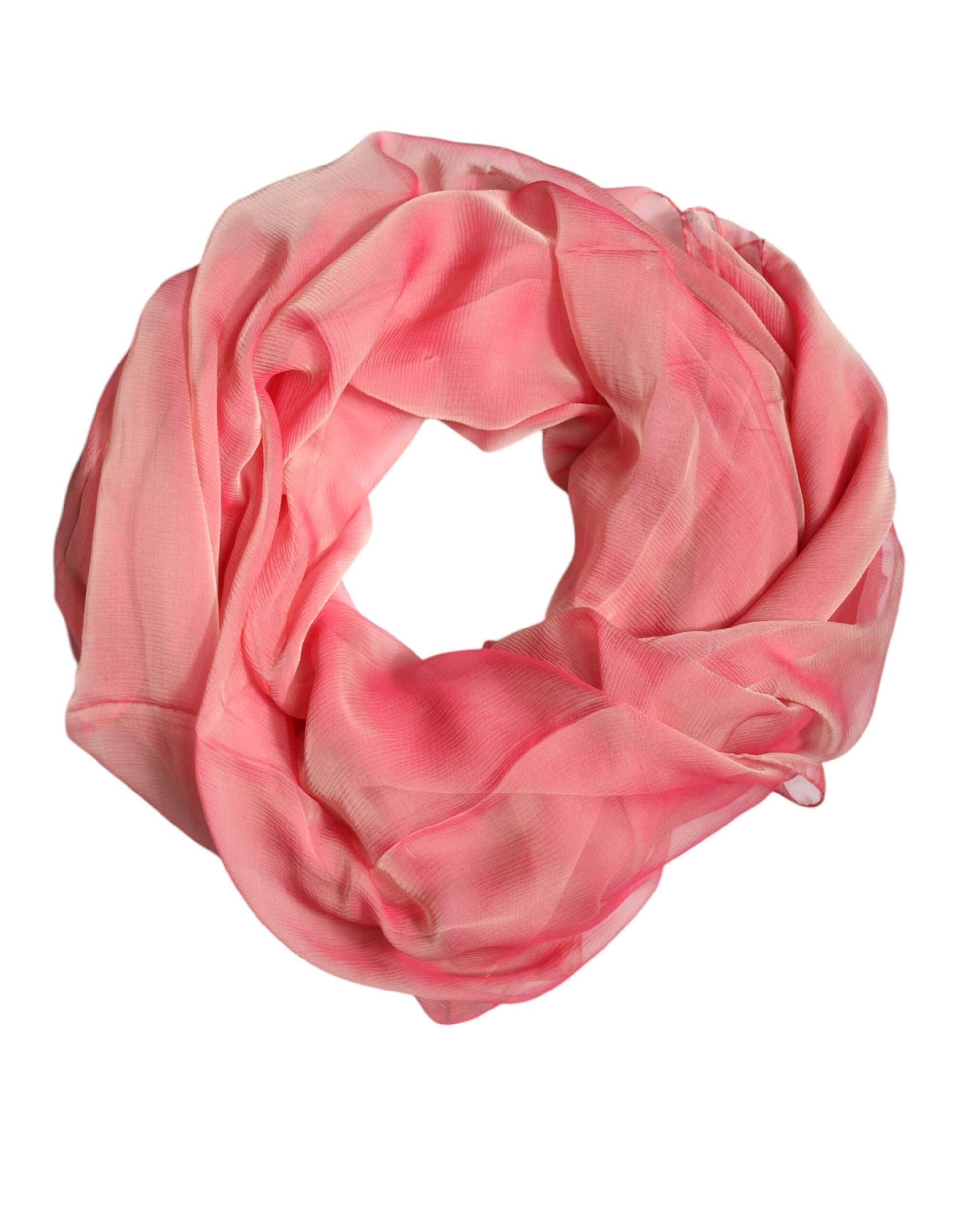 Dolce & Gabbana Pink Silk Rectangle Women Wrap Shawl Scarf Curated Luxury Accessories by Orvyn