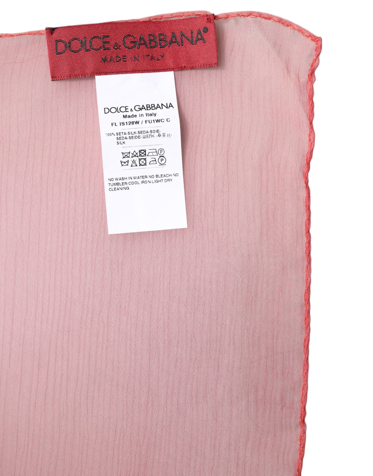 Dolce & Gabbana Pink Silk Rectangle Women Wrap Shawl Scarf Curated Luxury Accessories by Orvyn
