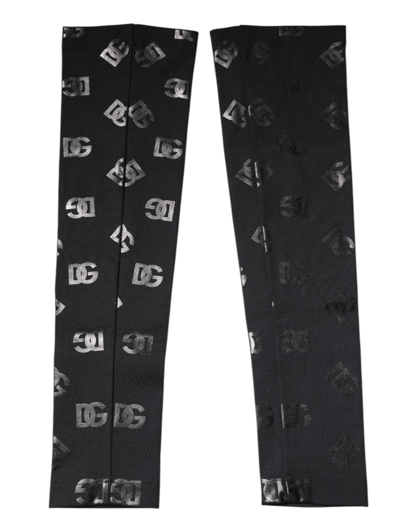 Dolce & Gabbana Black DG Logo Monogram Wool Stretch Arm Sleeves Curated Luxury Accessories by Orvyn
