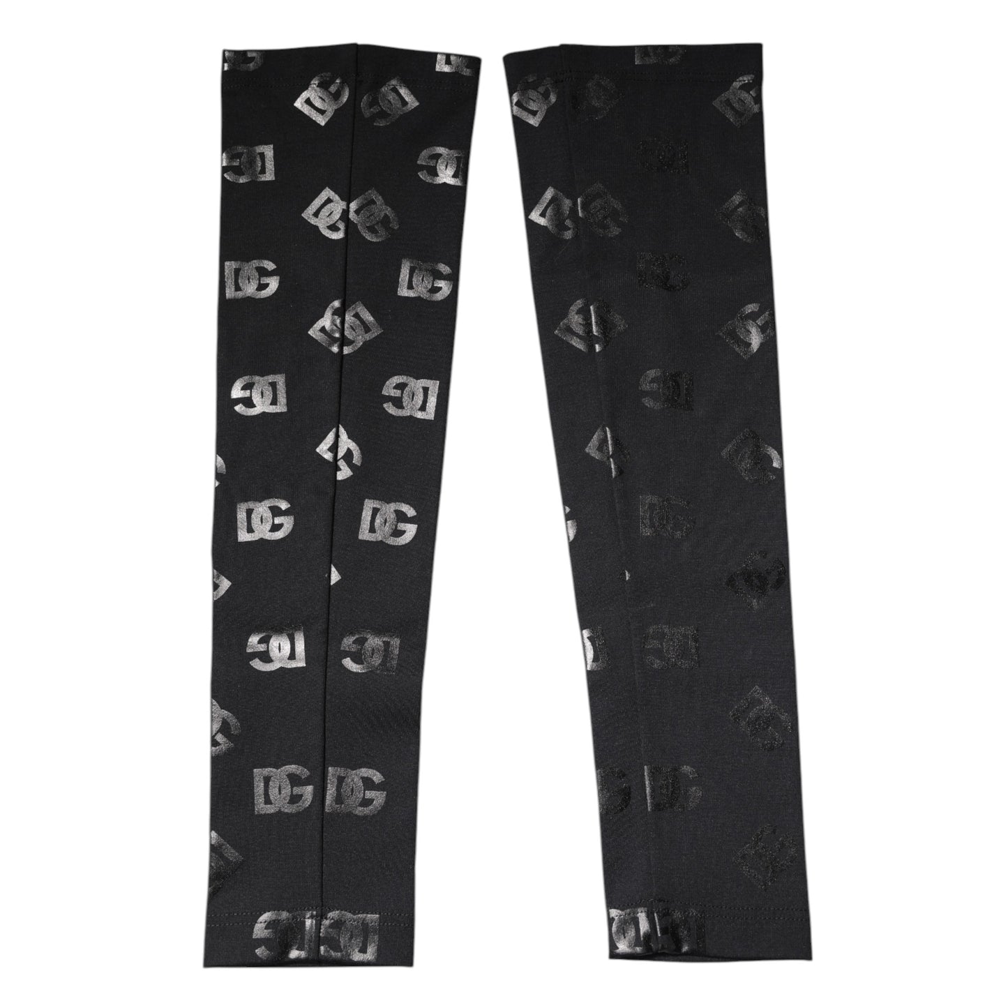 Dolce & Gabbana Black DG Logo Monogram Wool Stretch Arm Sleeves Curated Luxury Accessories by Orvyn