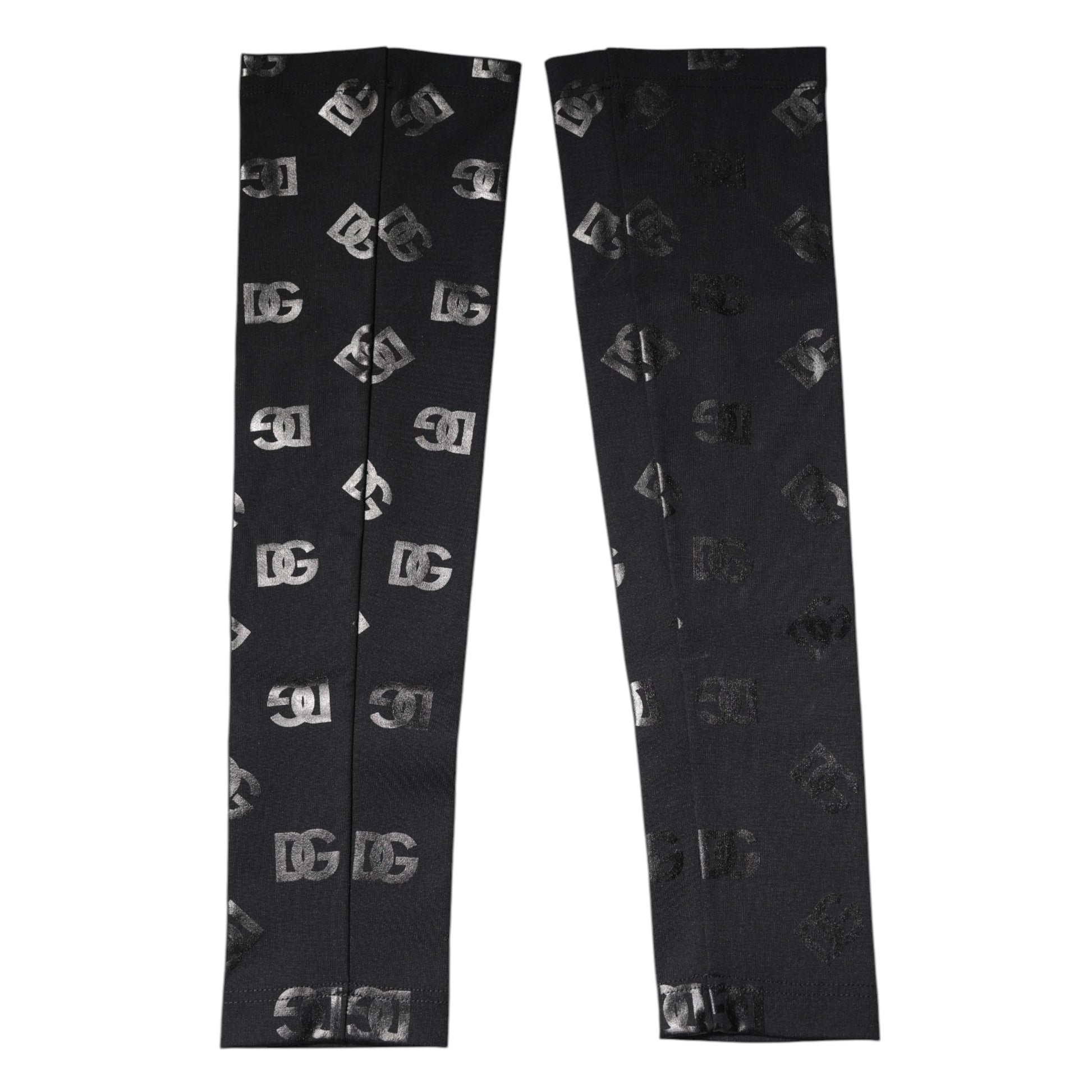 Dolce & Gabbana Black DG Logo Monogram Wool Stretch Arm Sleeves Curated Luxury Accessories by Orvyn
