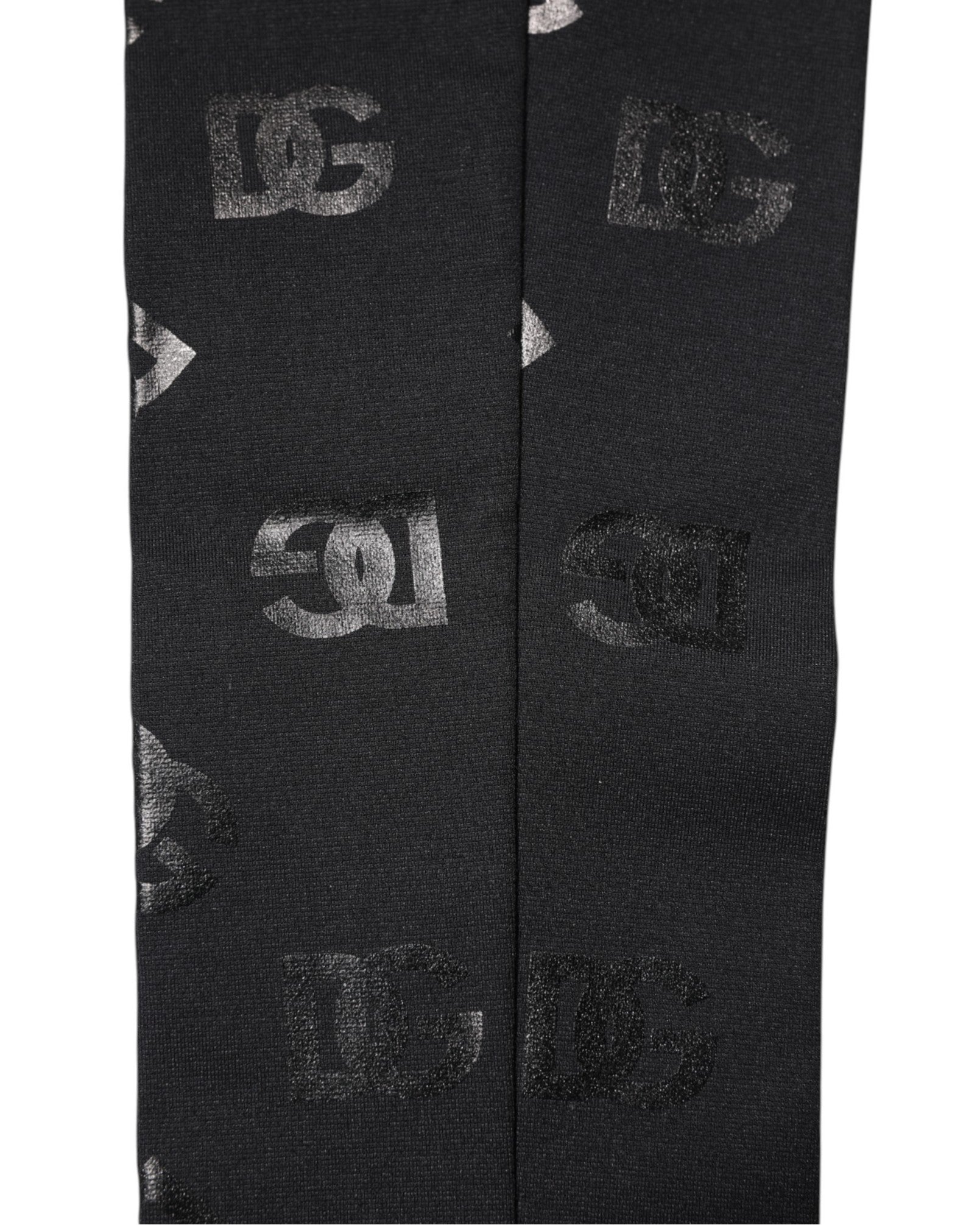 Dolce & Gabbana Black DG Logo Monogram Wool Stretch Arm Sleeves Curated Luxury Accessories by Orvyn