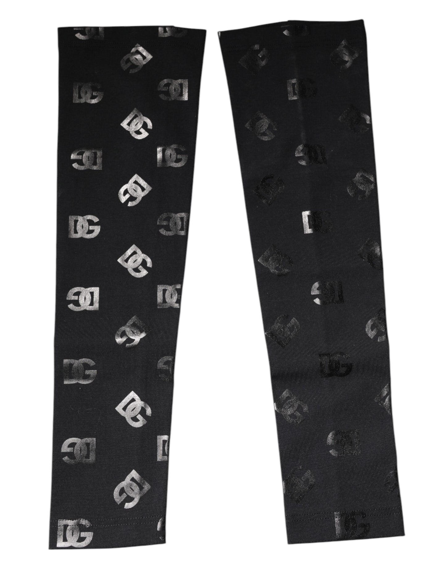 Dolce & Gabbana Black DG Logo Monogram Wool Stretch Arm Sleeves Curated Luxury Accessories by Orvyn