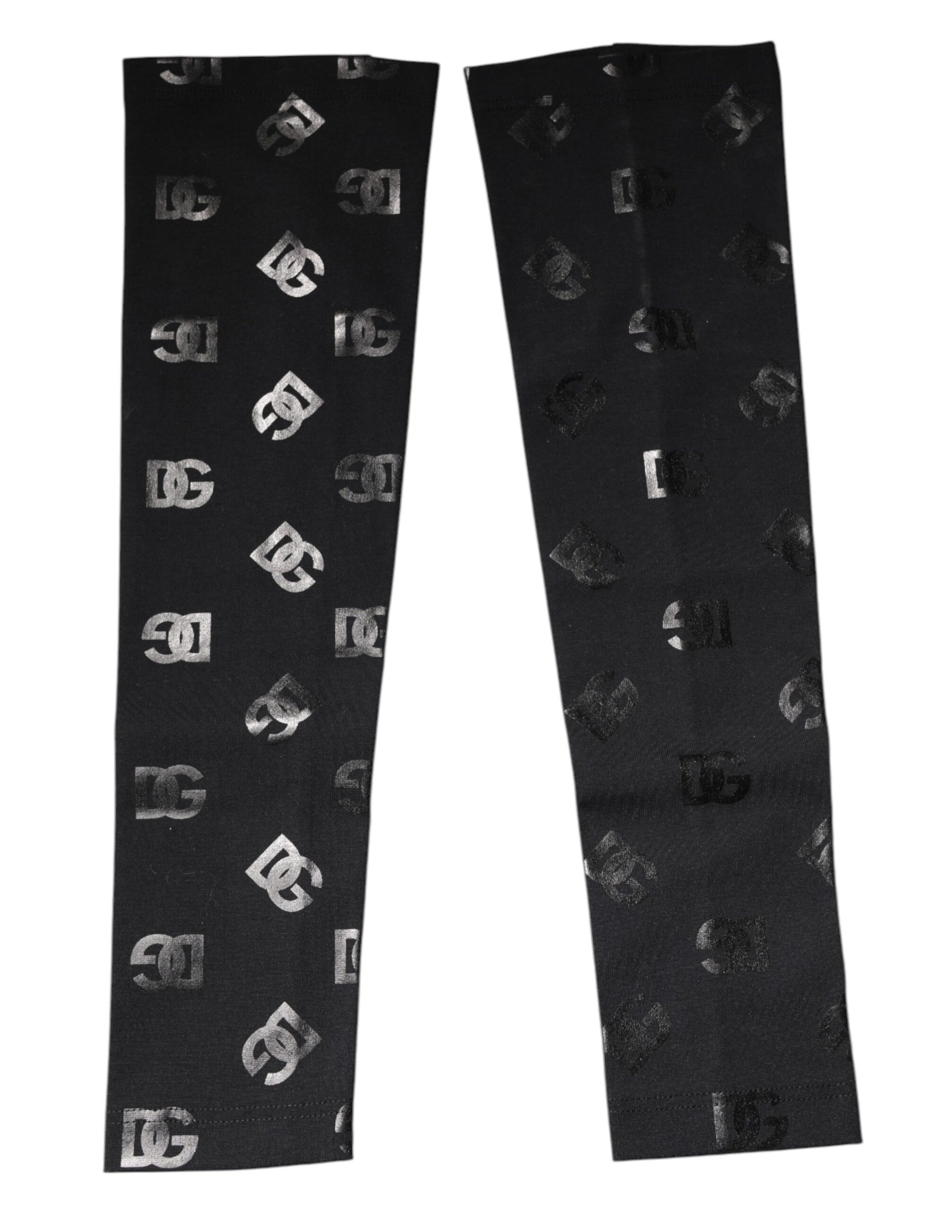 Dolce & Gabbana Black DG Logo Monogram Wool Stretch Arm Sleeves Curated Luxury Accessories by Orvyn
