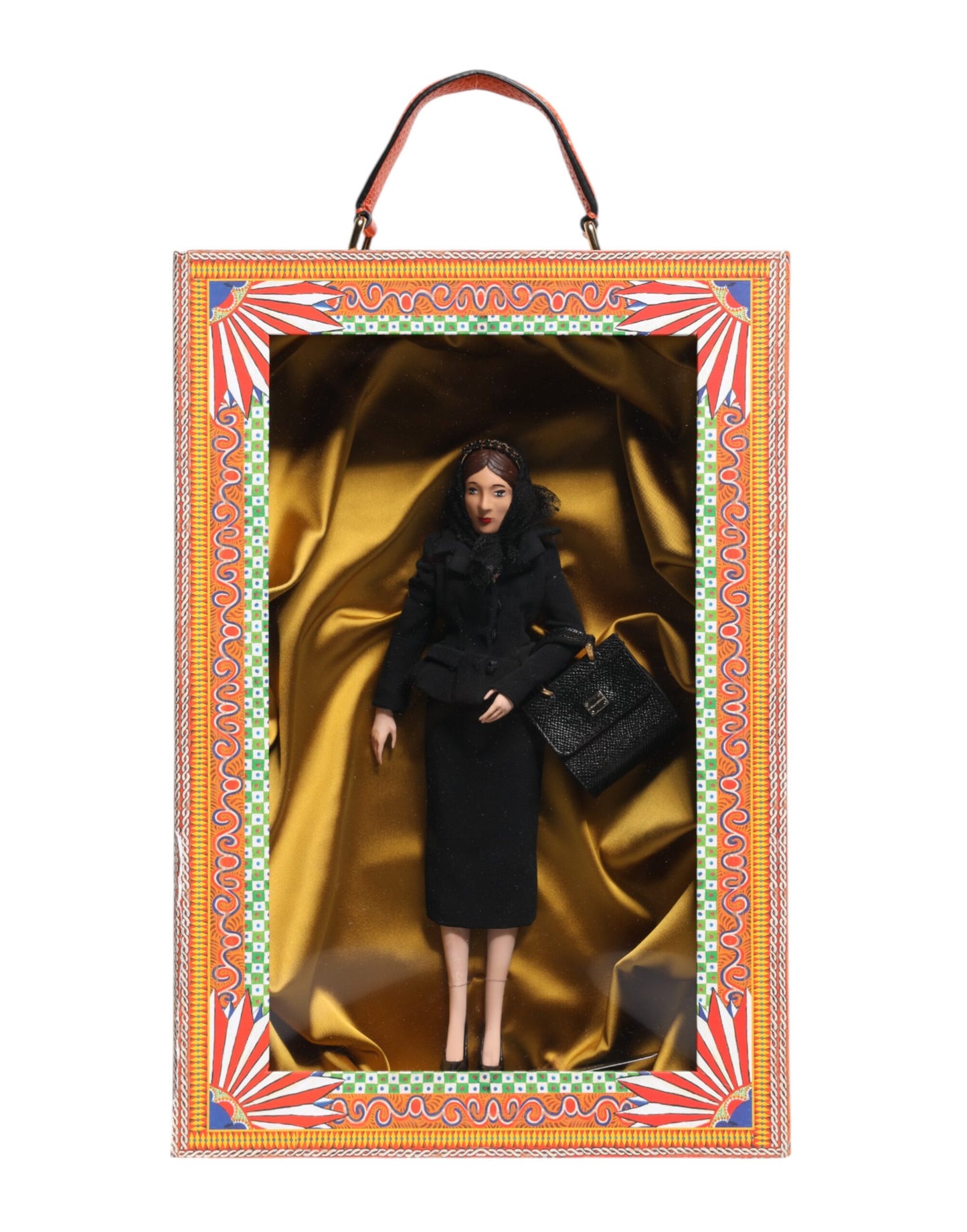 Dolce & Gabbana Black Dress Ceramic Porcelain Fashion Leather Sicily Dolls Curated Luxury Accessories by Orvyn