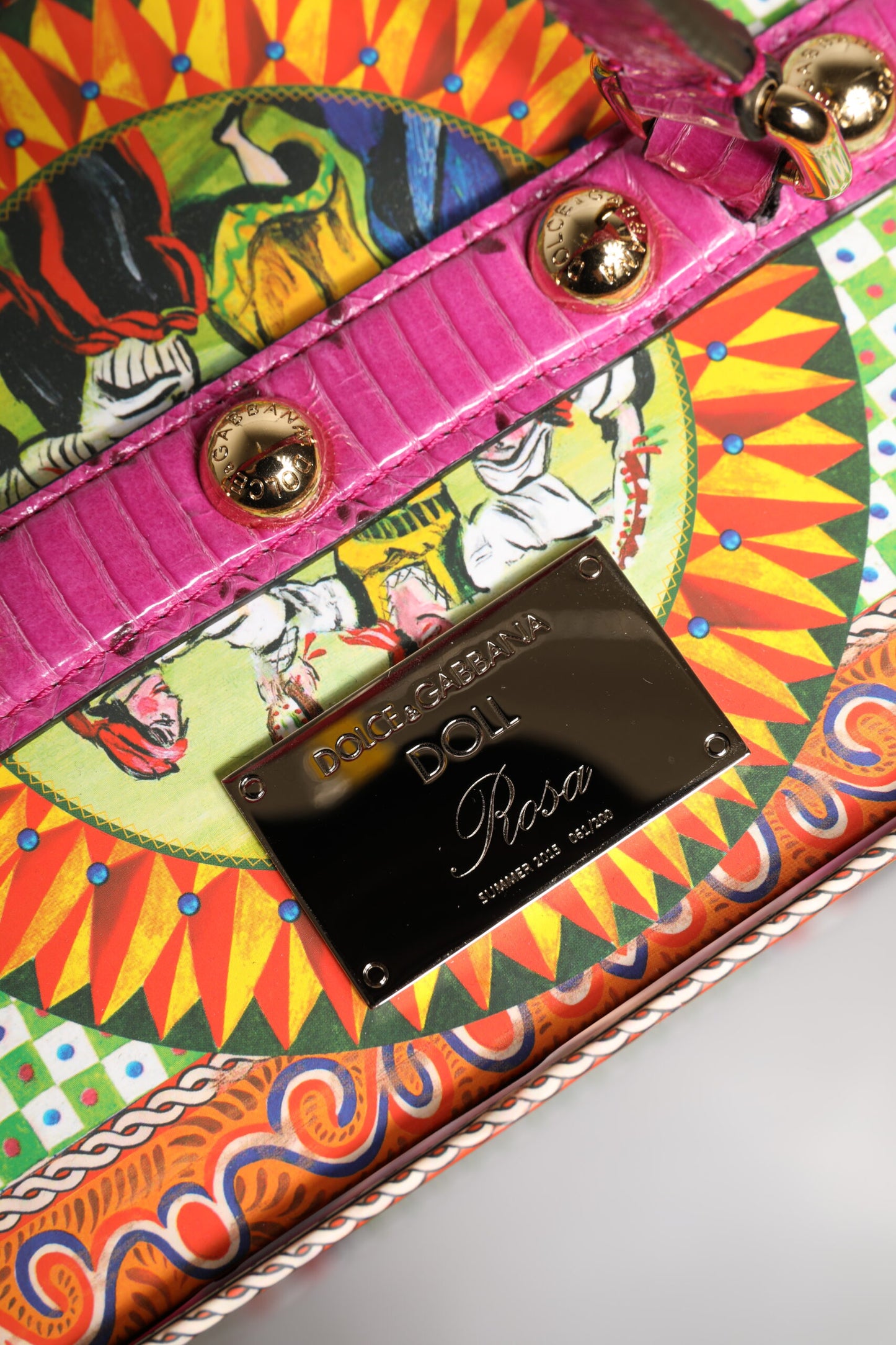 Dolce & Gabbana Pink Dress Ceramic Porcelain Fashion Leather Sicily Dolls Curated Luxury Accessories by Orvyn