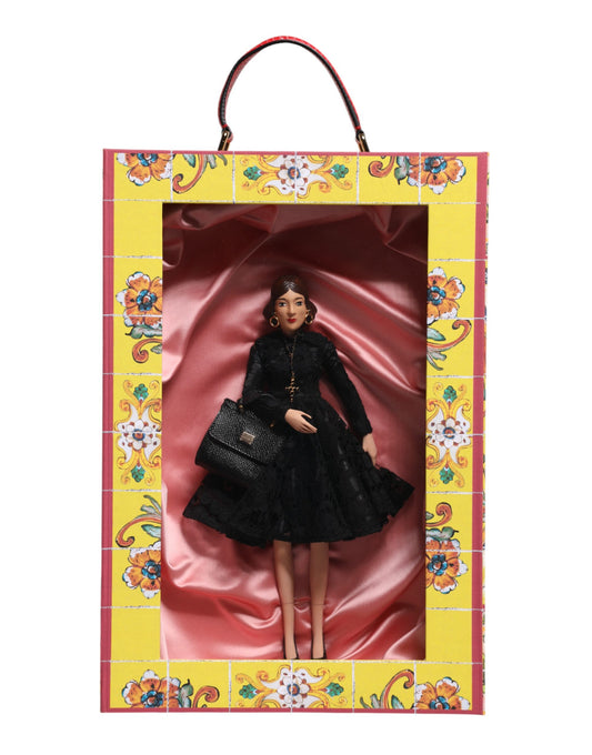 Dolce & Gabbana Black Dress Ceramic Porcelain Fashion Leather Sicily Dolls Curated Luxury Accessories by Orvyn