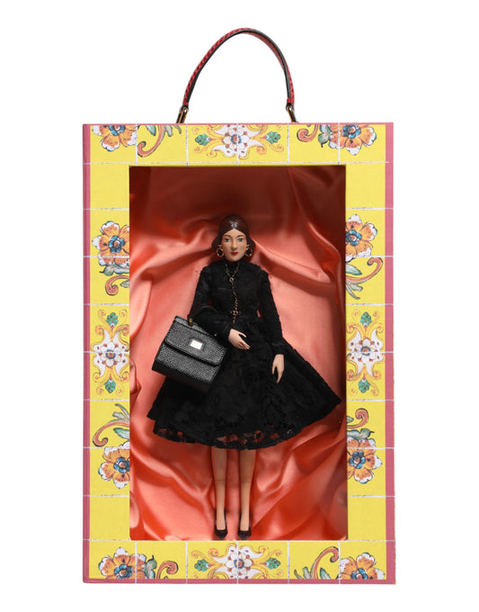 Dolce & Gabbana Black Dress Ceramic Porcelain Fashion Leather Sicily Dolls Curated Luxury Accessories by Orvyn
