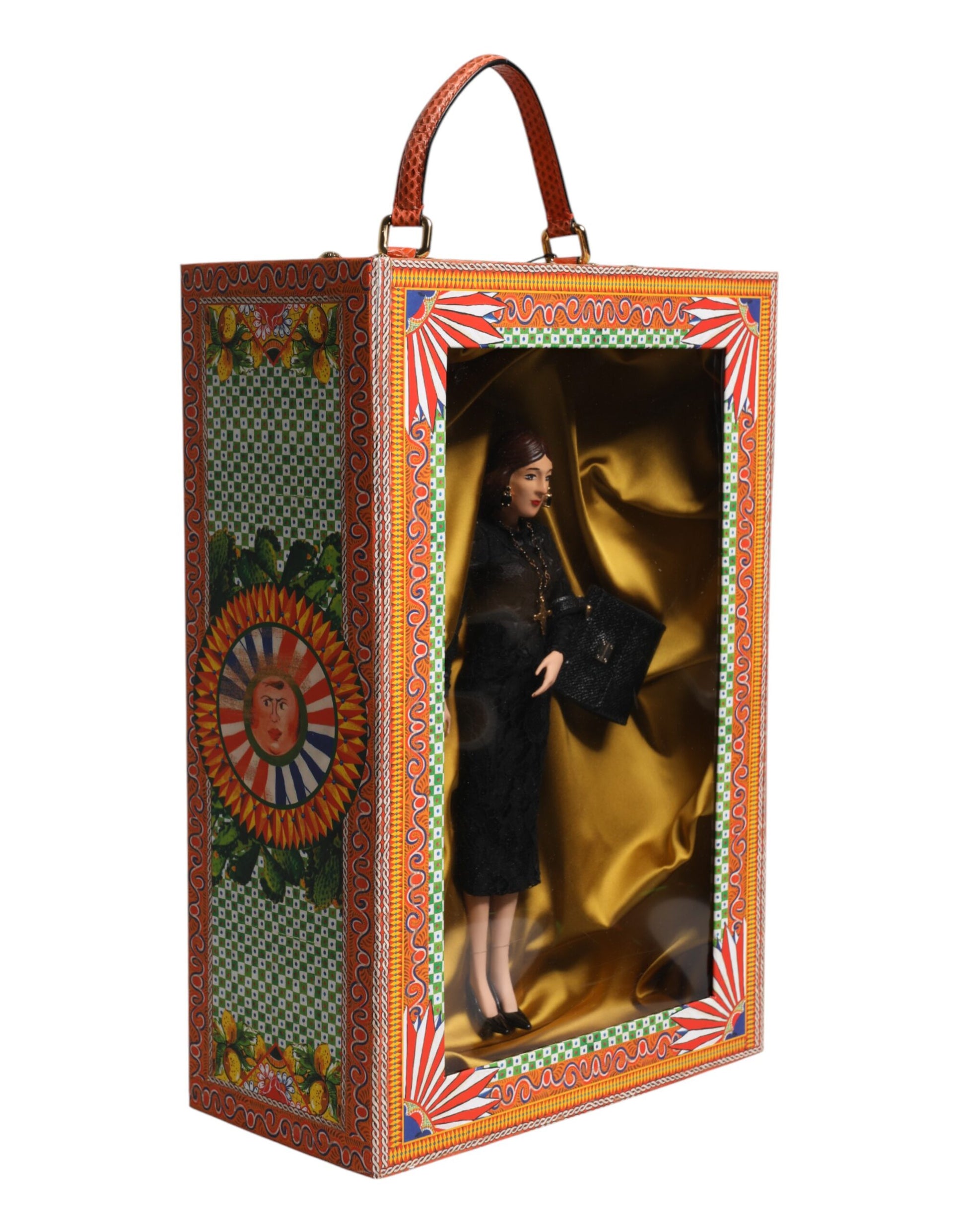 Dolce & Gabbana Black Dress Ceramic Porcelain Fashion Leather Sicily Dolls Curated Luxury Accessories by Orvyn