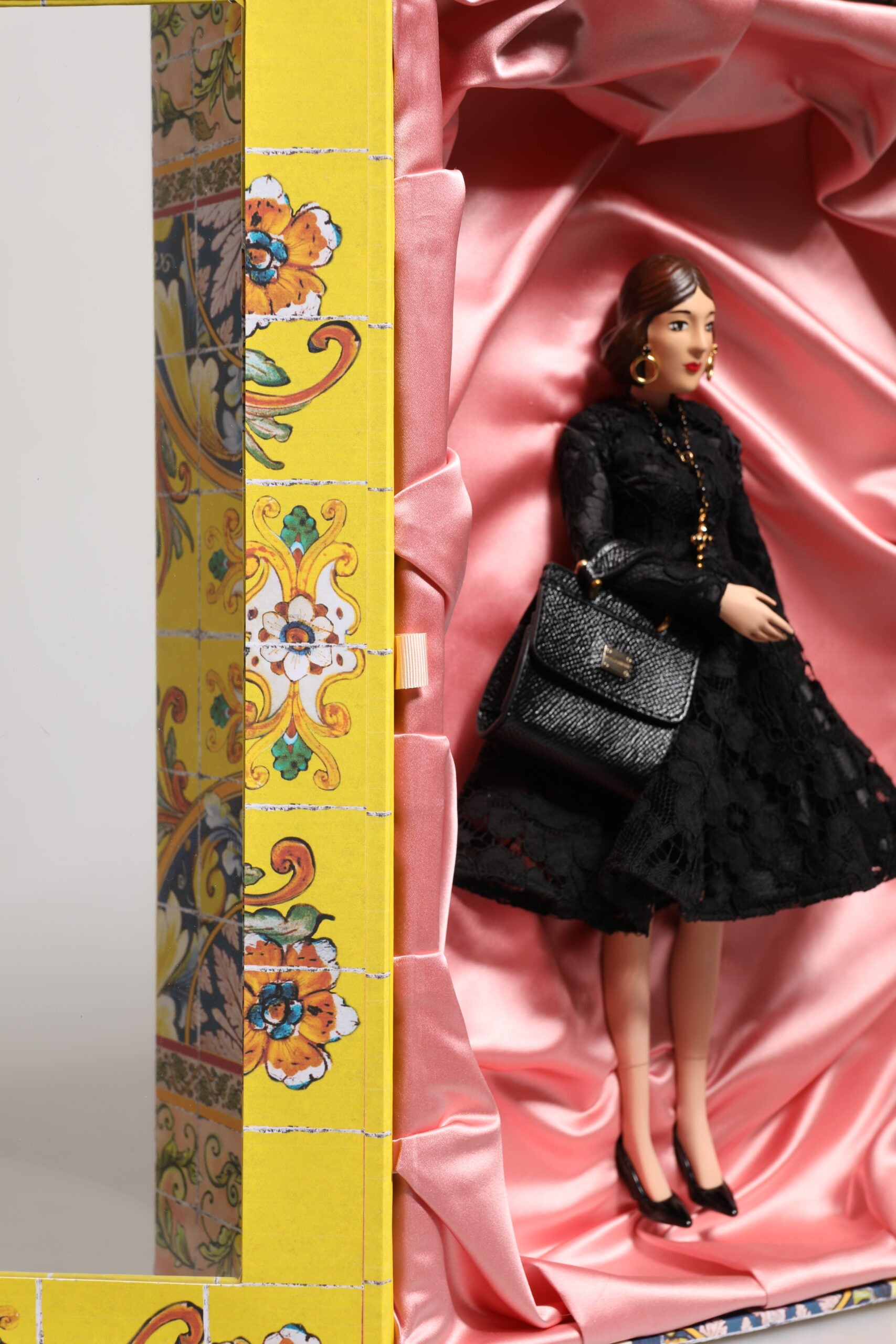 Dolce & Gabbana Black Dress Ceramic Porcelain Fashion Leather Sicily Dolls Curated Luxury Accessories by Orvyn