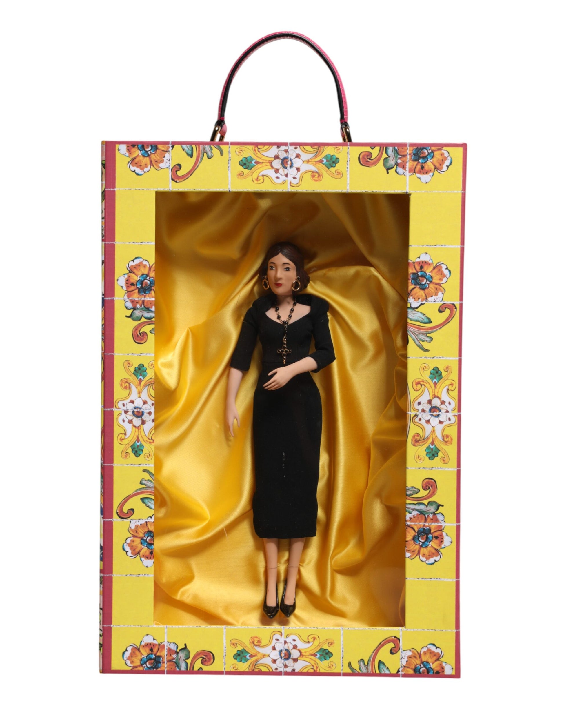 Dolce & Gabbana Black Dress Ceramic Porcelain Fashion Leather Sicily Dolls Curated Luxury Accessories by Orvyn