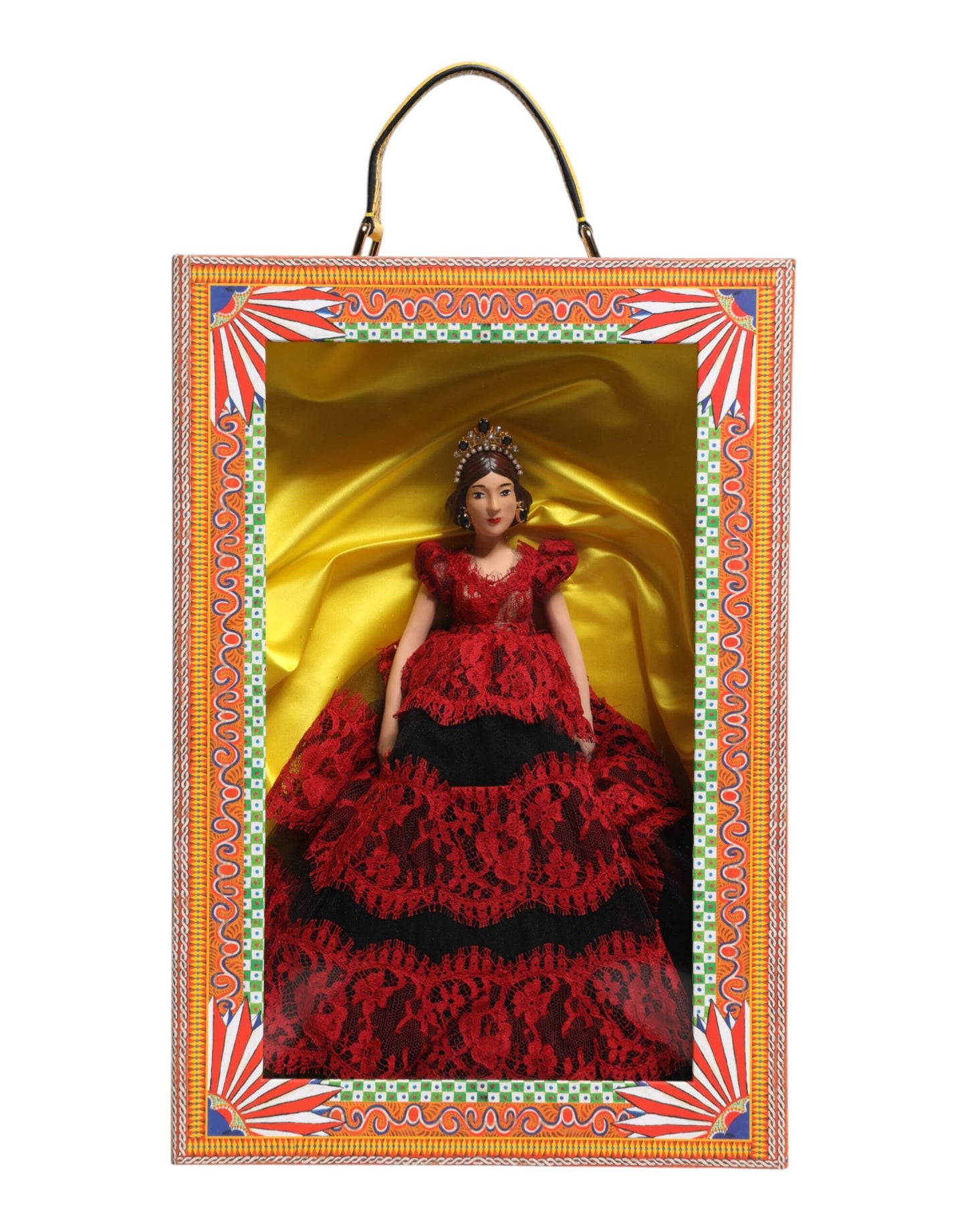 Dolce & Gabbana Red Dress Ceramic Porcelain Fashion Box Leather Sicily Dolls Curated Luxury Accessories by Orvyn