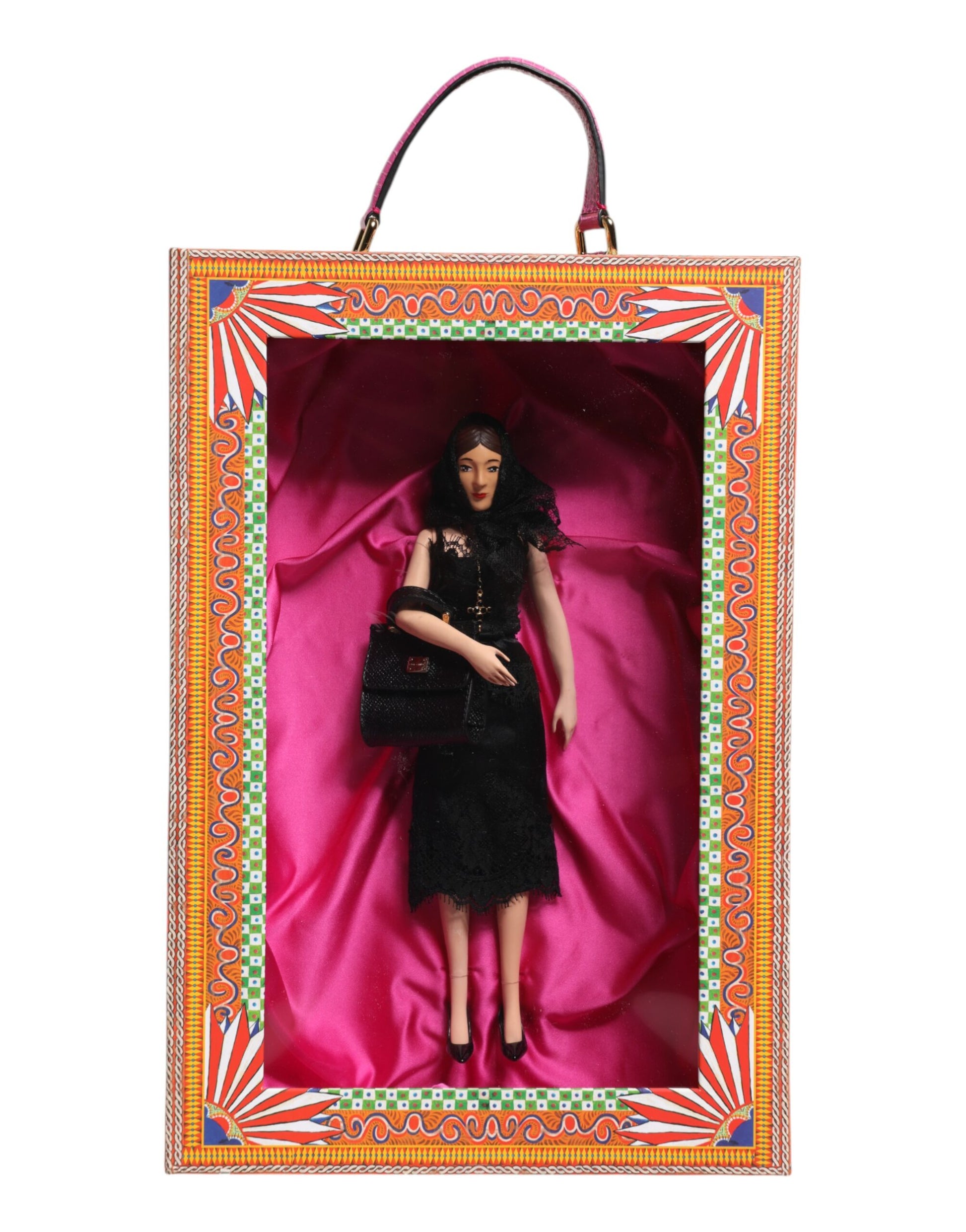 Dolce & Gabbana Black Dress Ceramic Porcelain Fashion Leather Sicily Dolls Curated Luxury Accessories by Orvyn