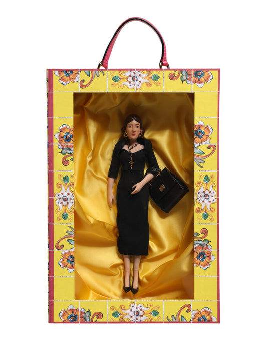 Dolce & Gabbana Black Dress Ceramic Porcelain Fashion Leather Sicily Dolls Curated Luxury Accessories by Orvyn