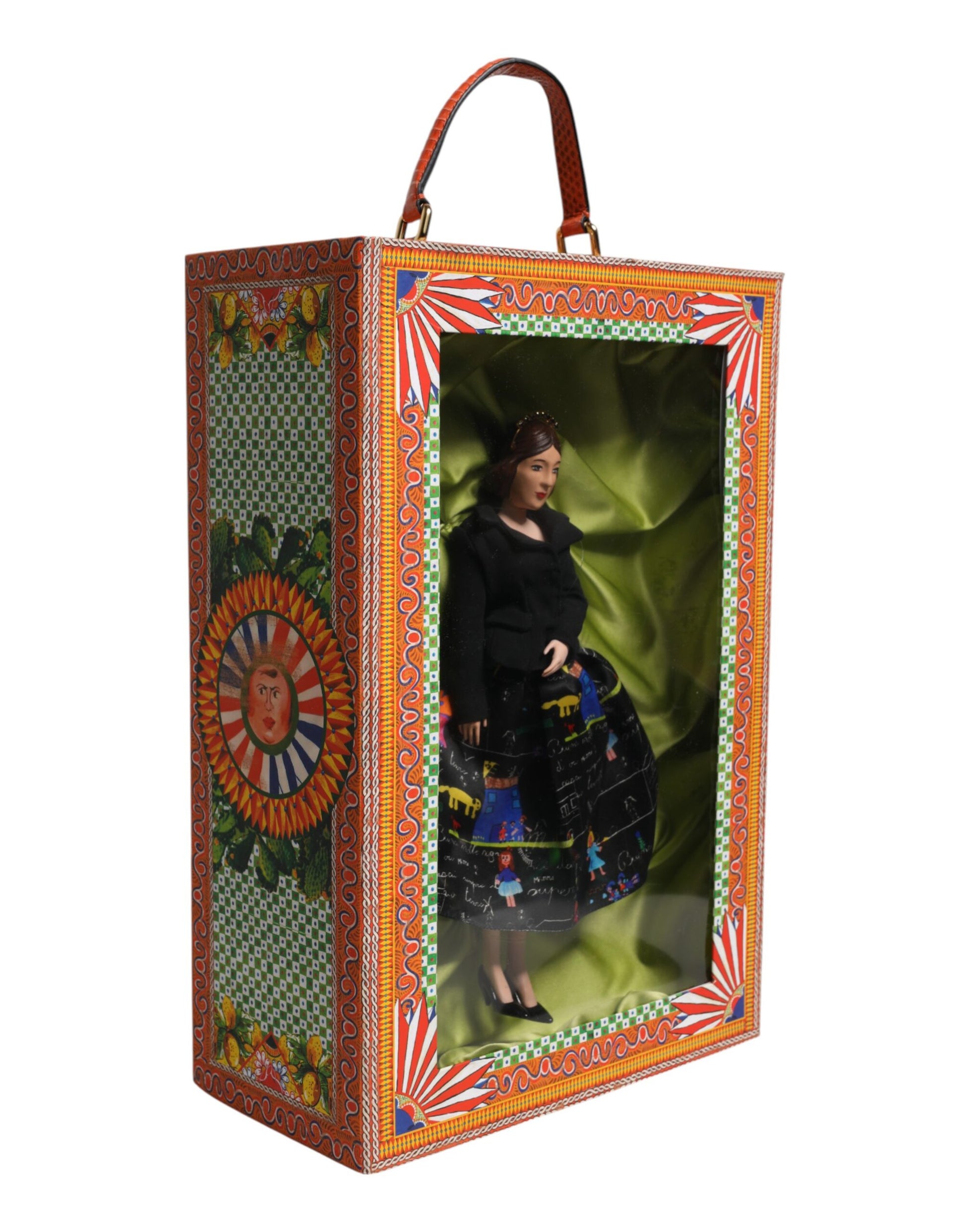 Dolce & Gabbana Black Dress Ceramic Porcelain Fashion Leather Sicily Dolls Curated Luxury Accessories by Orvyn