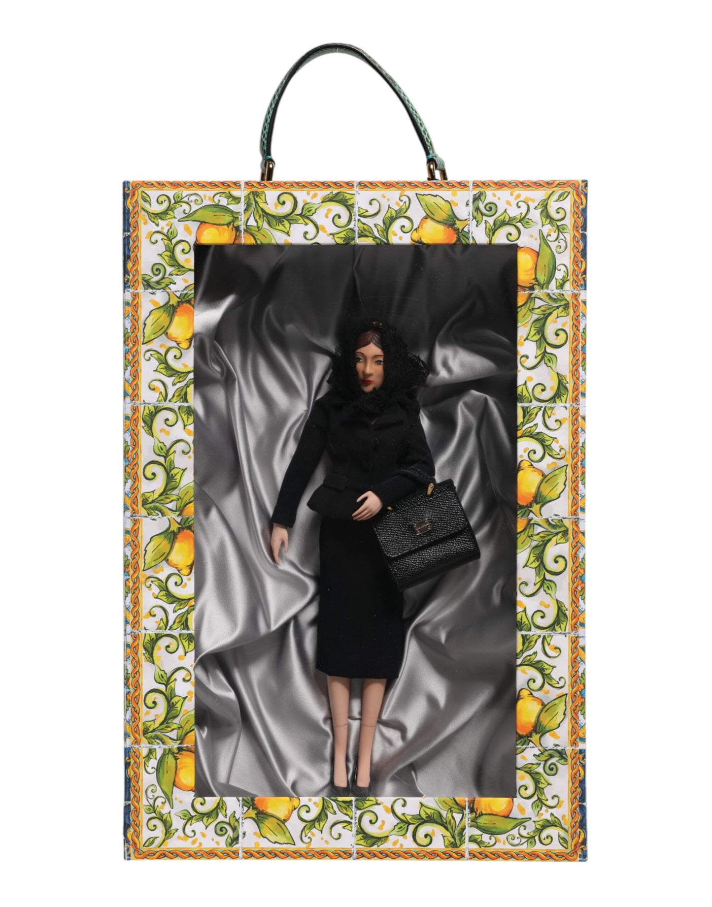 Dolce & Gabbana Black Dress Ceramic Porcelain Fashion Leather Sicily Dolls Curated Luxury Accessories by Orvyn