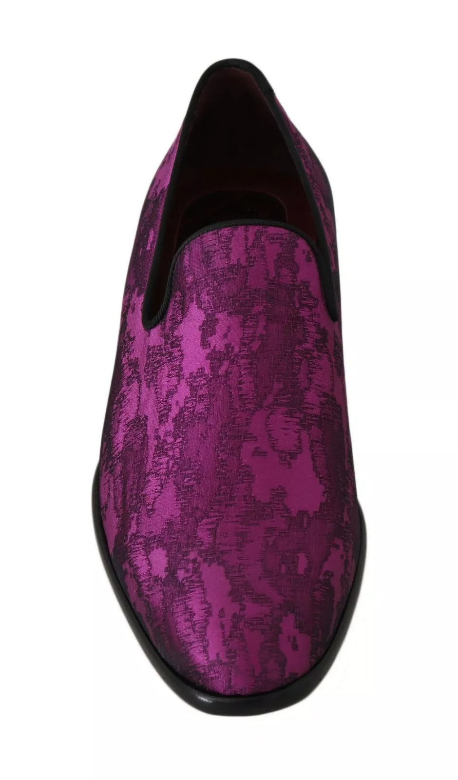 Dolce & Gabbana Purple Jacquard Loafers Dress Formal Shoes Curated Luxury Accessories by Orvyn