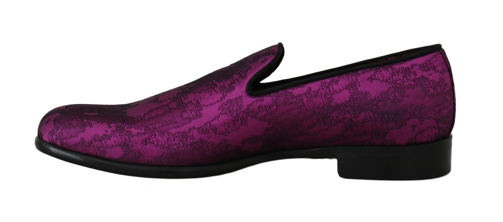 Dolce & Gabbana Purple Jacquard Loafers Dress Formal Shoes Curated Luxury Accessories by Orvyn