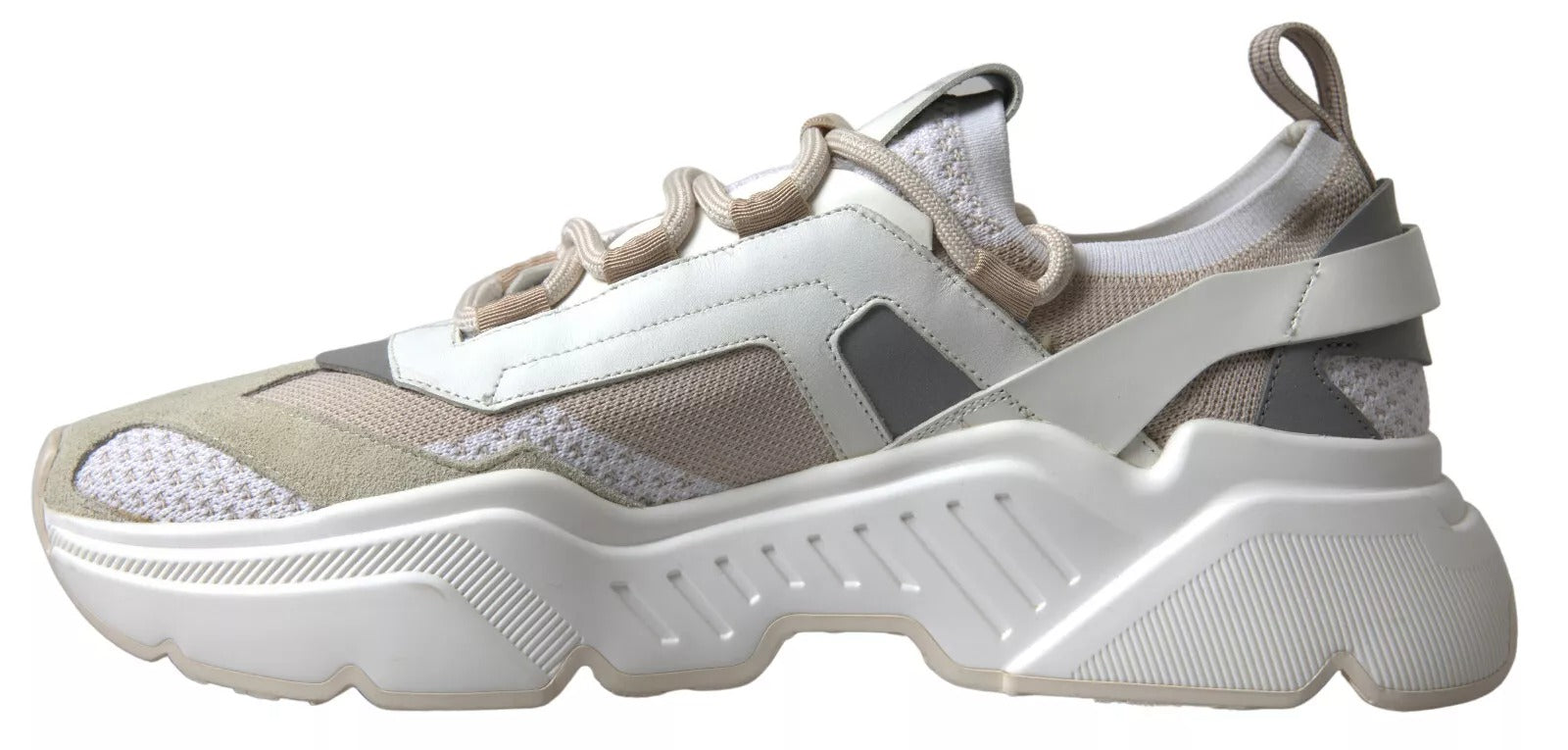 Dolce & Gabbana Sneakers White Beige Leather Sport DAYMASTER Shoes Curated Luxury Accessories by Orvyn