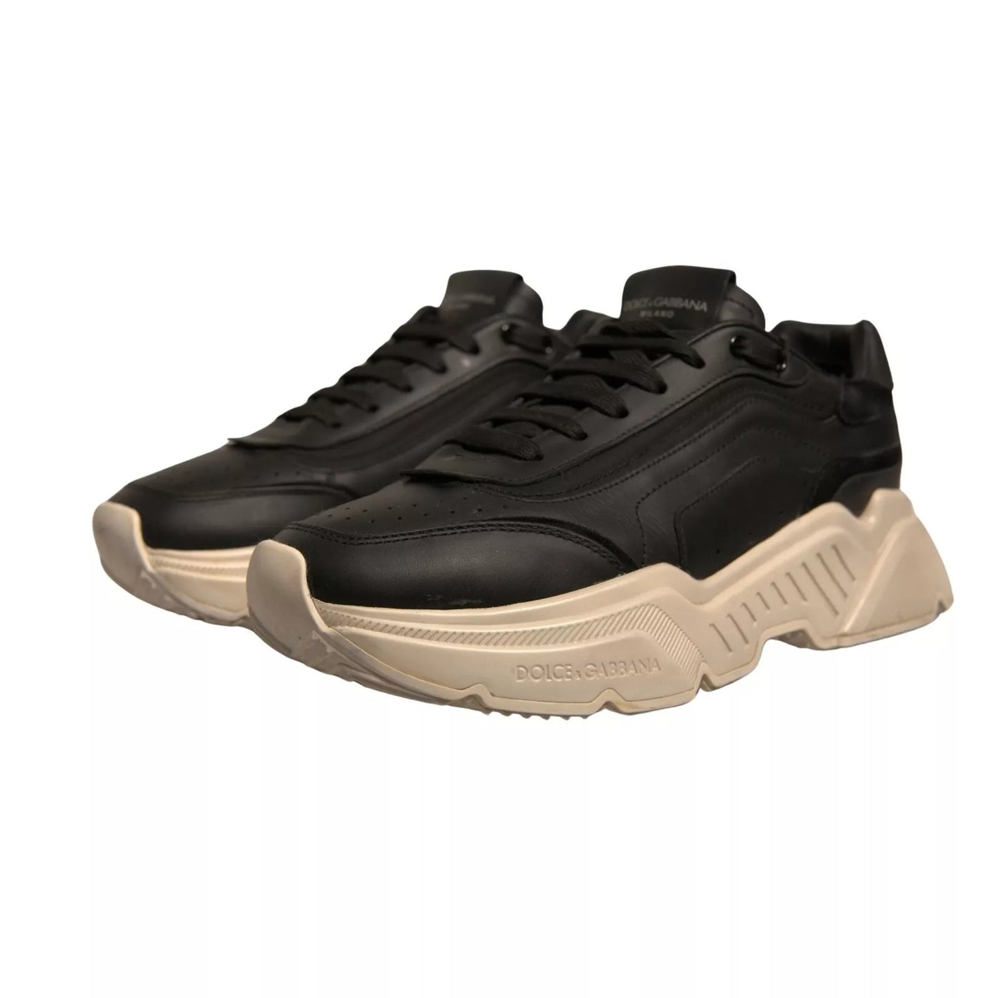 Dolce & Gabbana Black White Daymaster Low Top Sneakers Shoes Curated Luxury Accessories by Orvyn