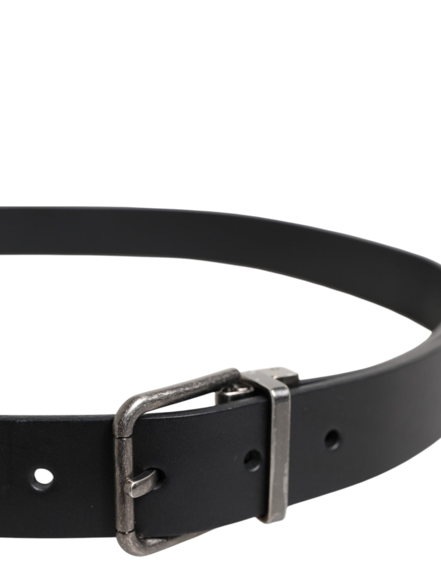 Dolce & Gabbana Black Classic Leather Metal Buckle Belt Curated Luxury Accessories by Orvyn