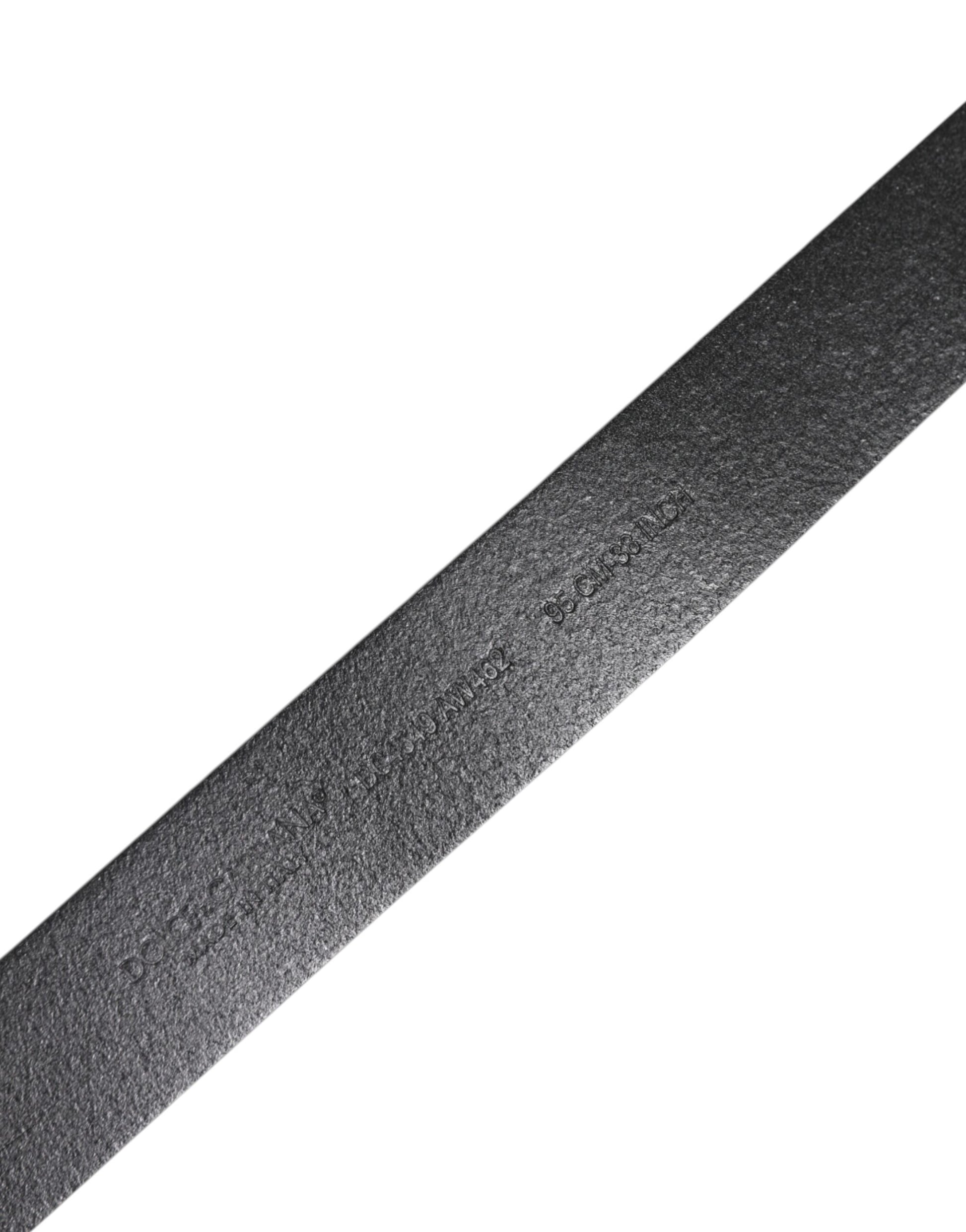Dolce & Gabbana Black Classic Leather Metal Buckle Belt Curated Luxury Accessories by Orvyn
