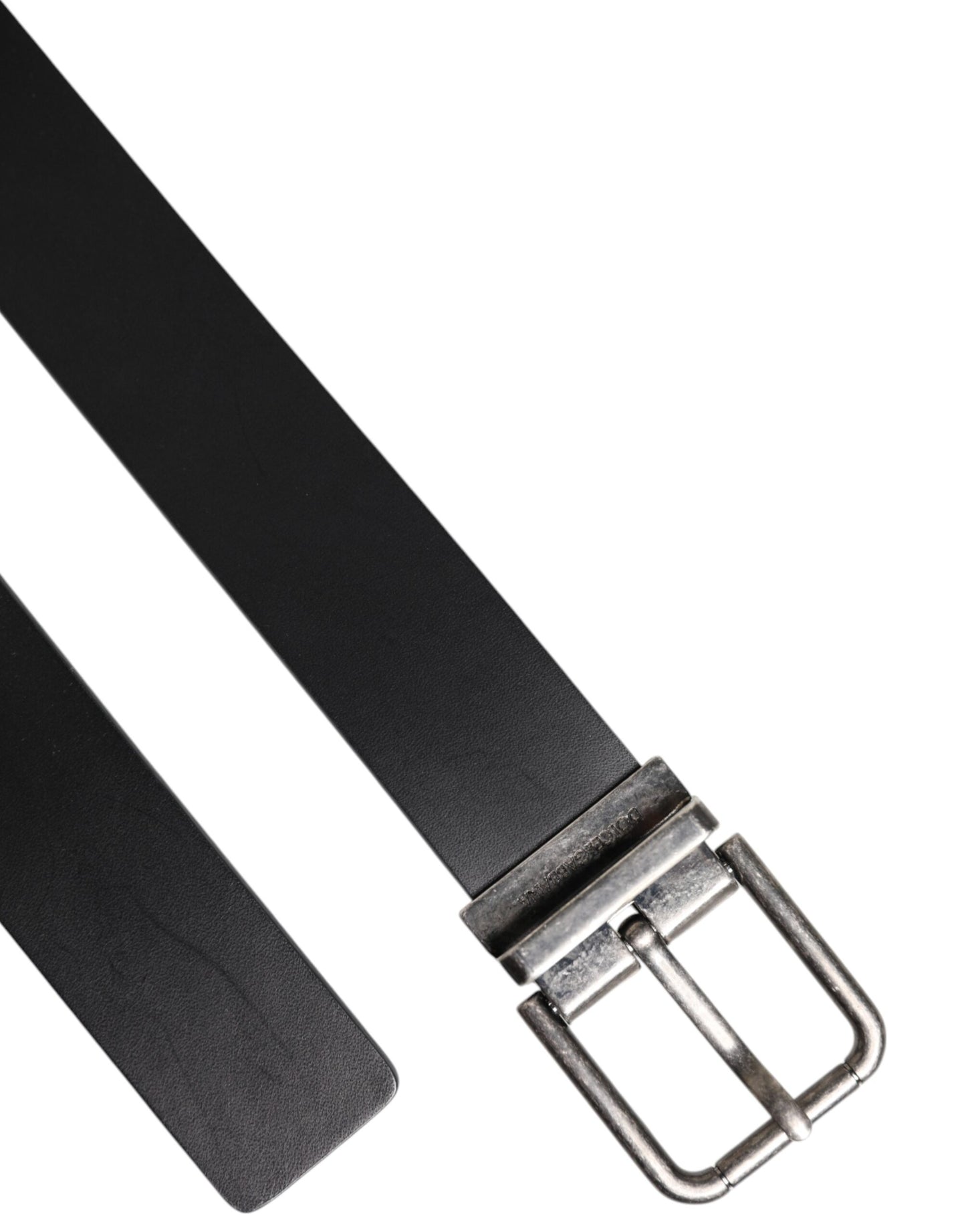 Dolce & Gabbana Black Classic Leather Metal Buckle Belt Curated Luxury Accessories by Orvyn