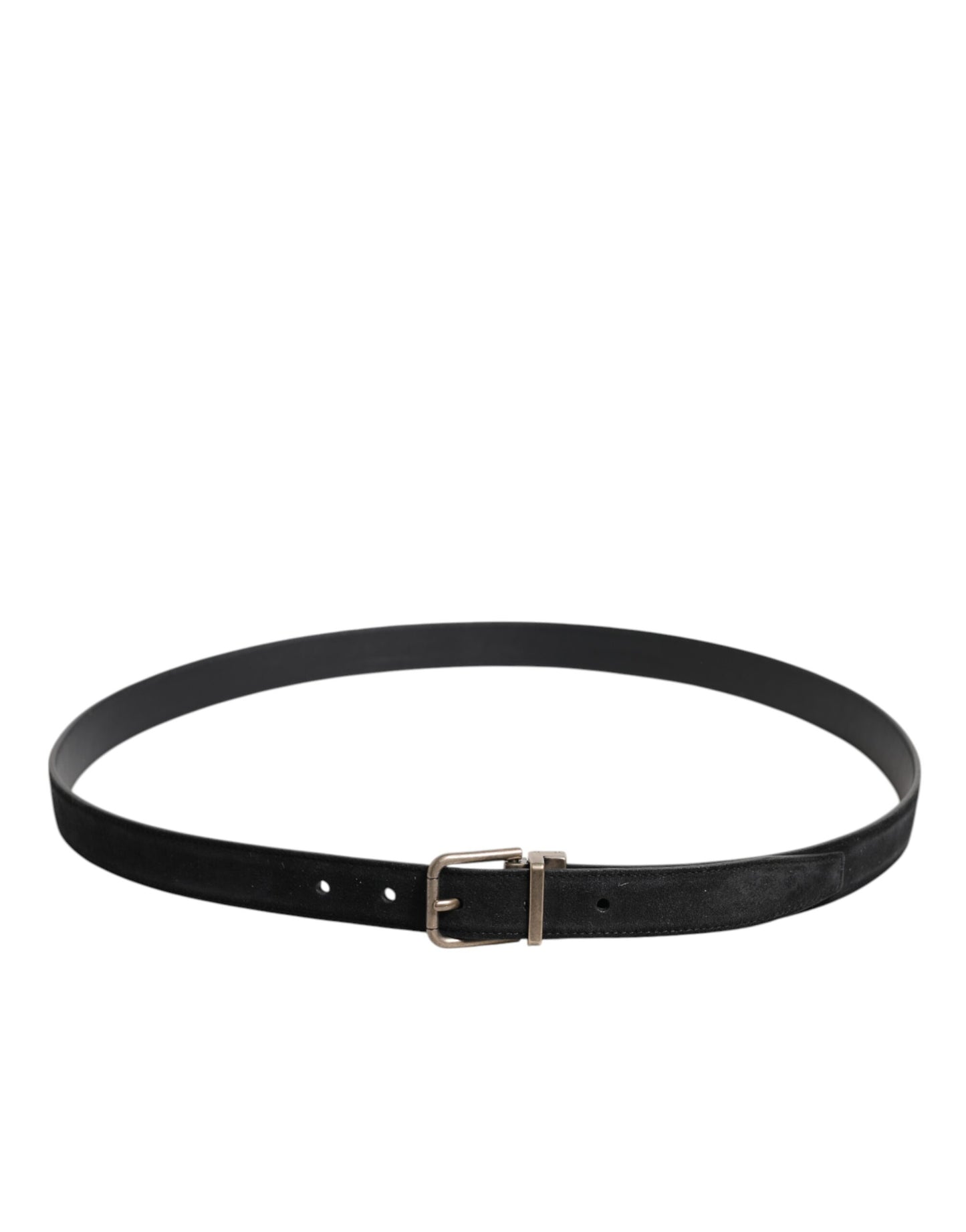Dolce & Gabbana Black Calf Leather Classic Metal Buckle Belt Curated Luxury Accessories by Orvyn