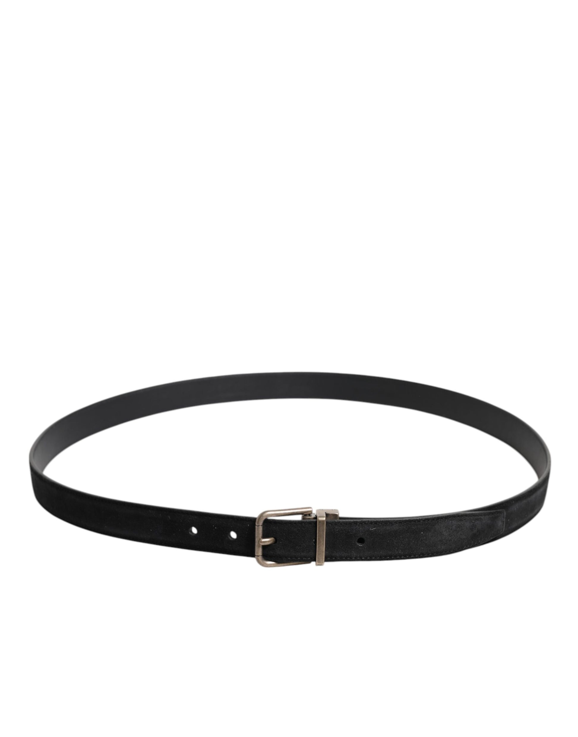 Dolce & Gabbana Black Calf Leather Classic Metal Buckle Belt Curated Luxury Accessories by Orvyn