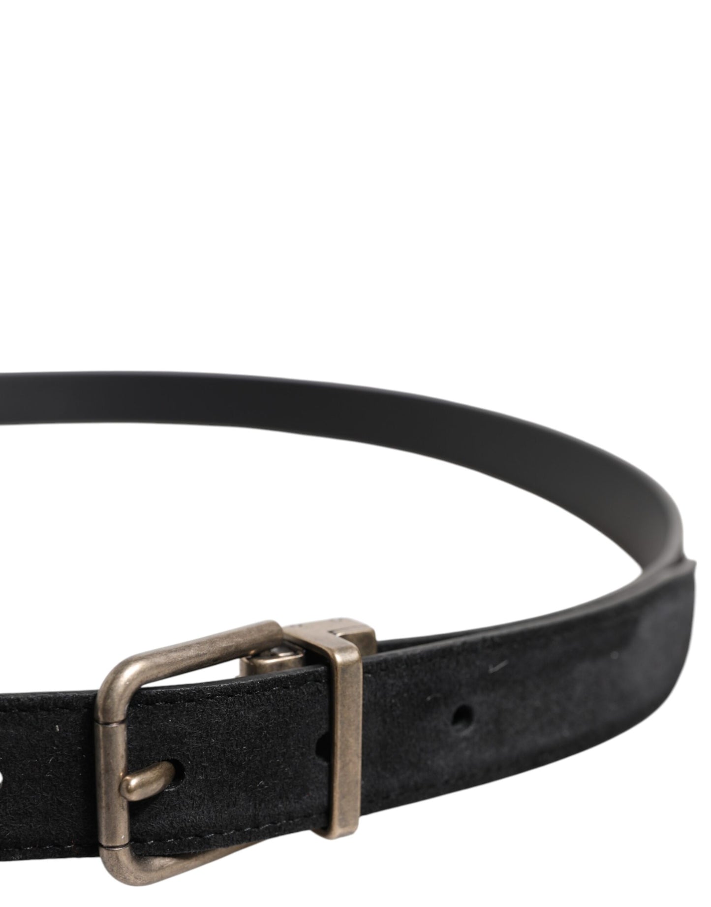 Dolce & Gabbana Black Calf Leather Classic Metal Buckle Belt Curated Luxury Accessories by Orvyn