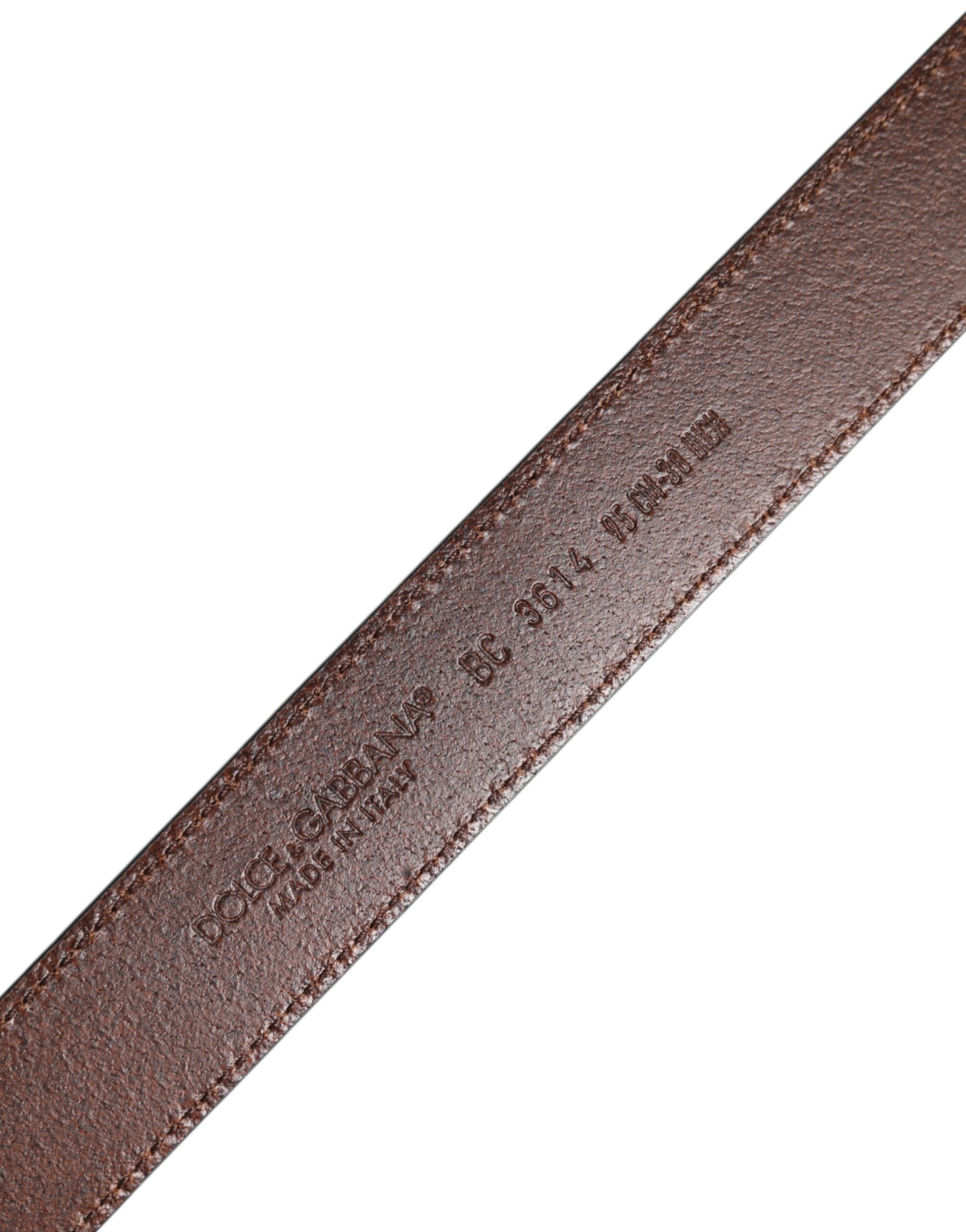 Dolce & Gabbana Green Classic Leather Metal Buckle Belt Curated Luxury Accessories by Orvyn