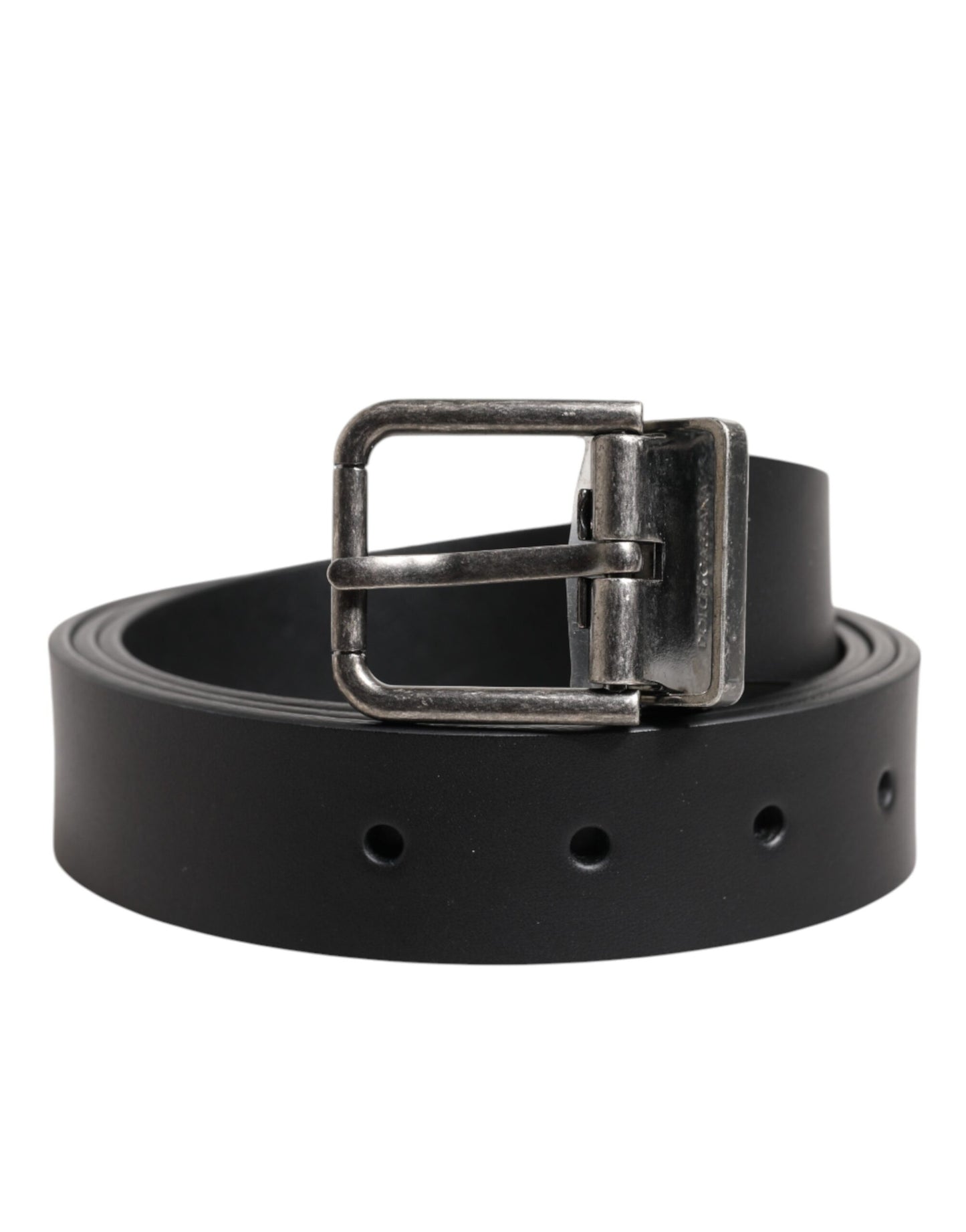 Dolce & Gabbana Black Classic Leather Metal Buckle Belt Curated Luxury Accessories by Orvyn