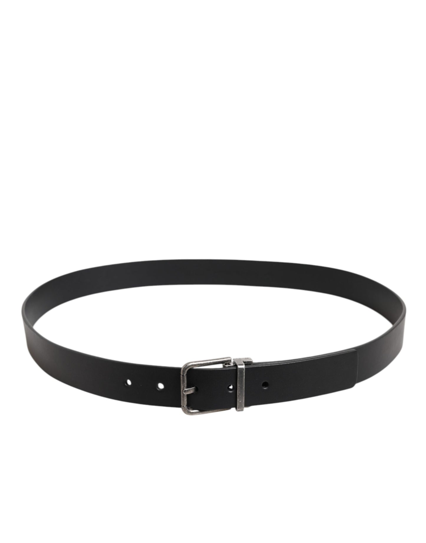Dolce & Gabbana Black Classic Leather Metal Buckle Belt Curated Luxury Accessories by Orvyn