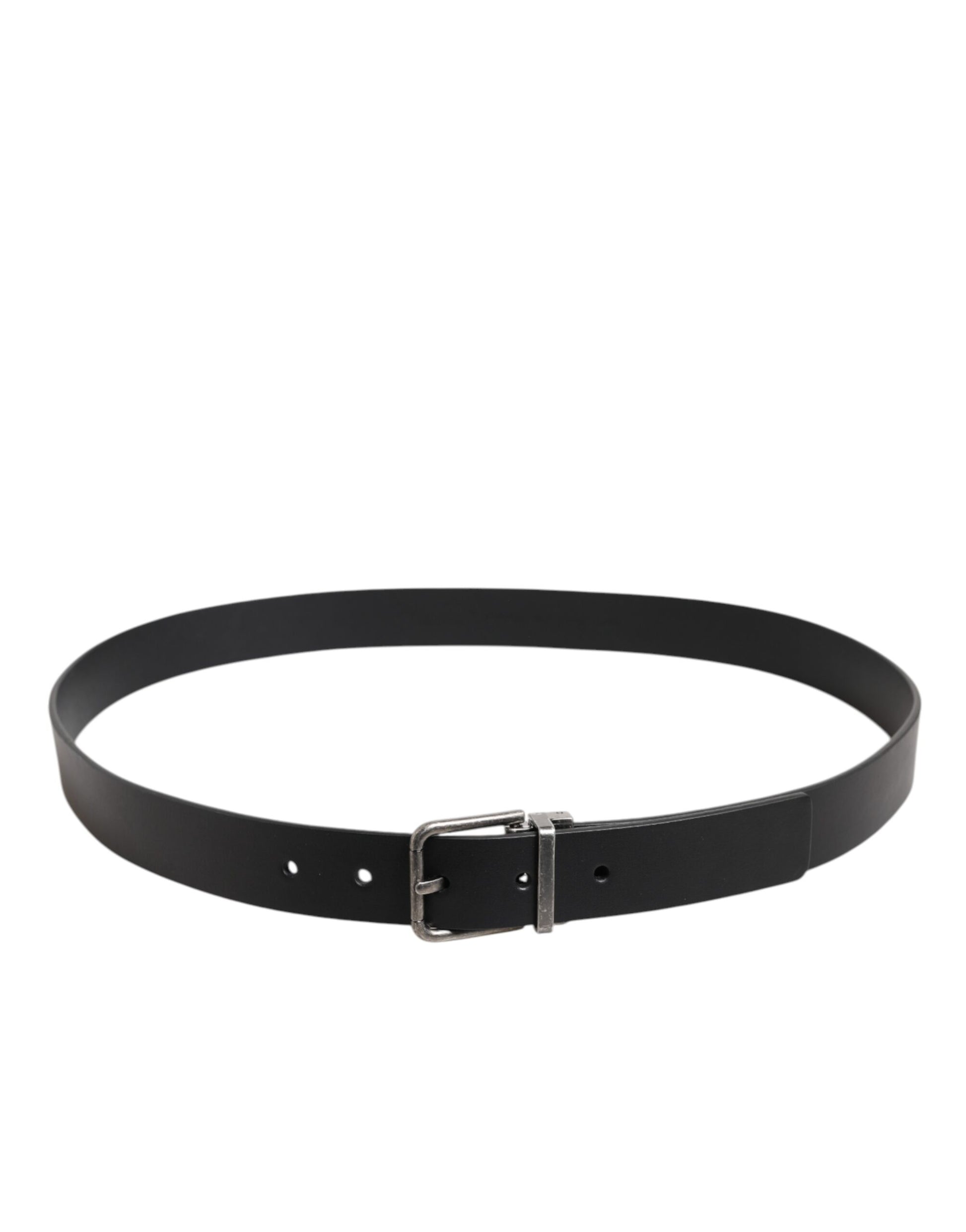 Dolce & Gabbana Black Classic Leather Metal Buckle Belt Curated Luxury Accessories by Orvyn
