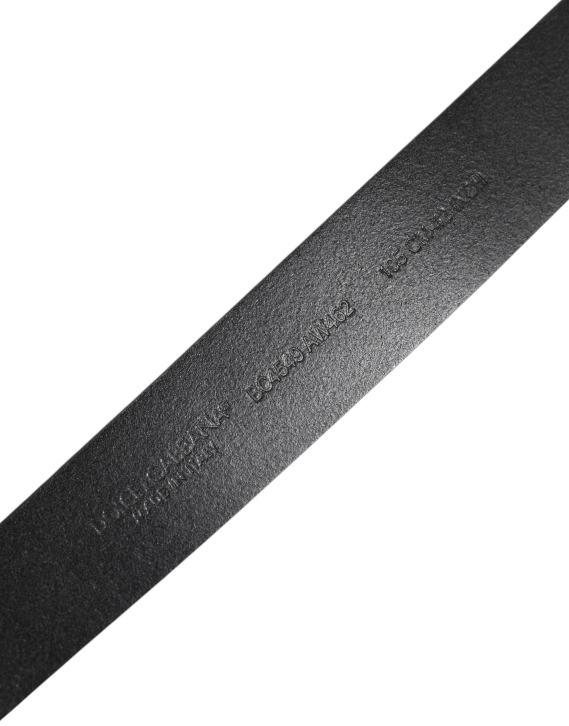 Dolce & Gabbana Black Classic Leather Metal Buckle Belt Curated Luxury Accessories by Orvyn