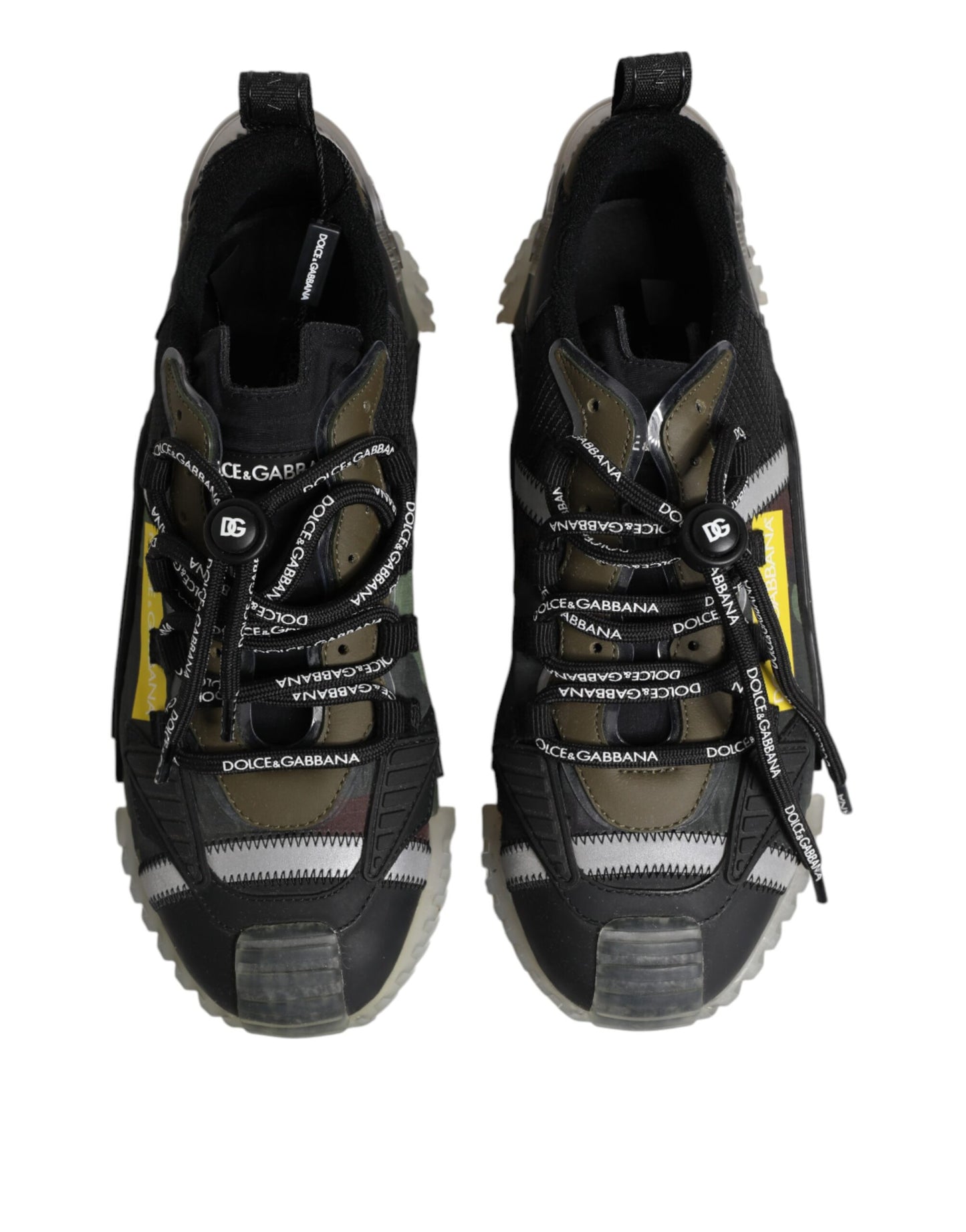Dolce & Gabbana Multicolor Lace Up Low Top NS1 Sneakers Shoes Curated Luxury Accessories by Orvyn