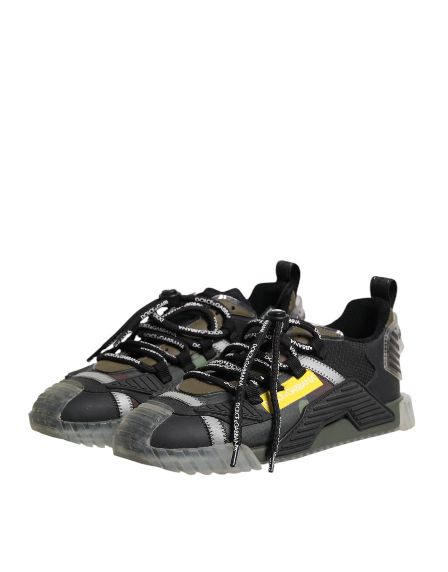 Dolce & Gabbana Multicolor Lace Up Low Top NS1 Sneakers Shoes Curated Luxury Accessories by Orvyn