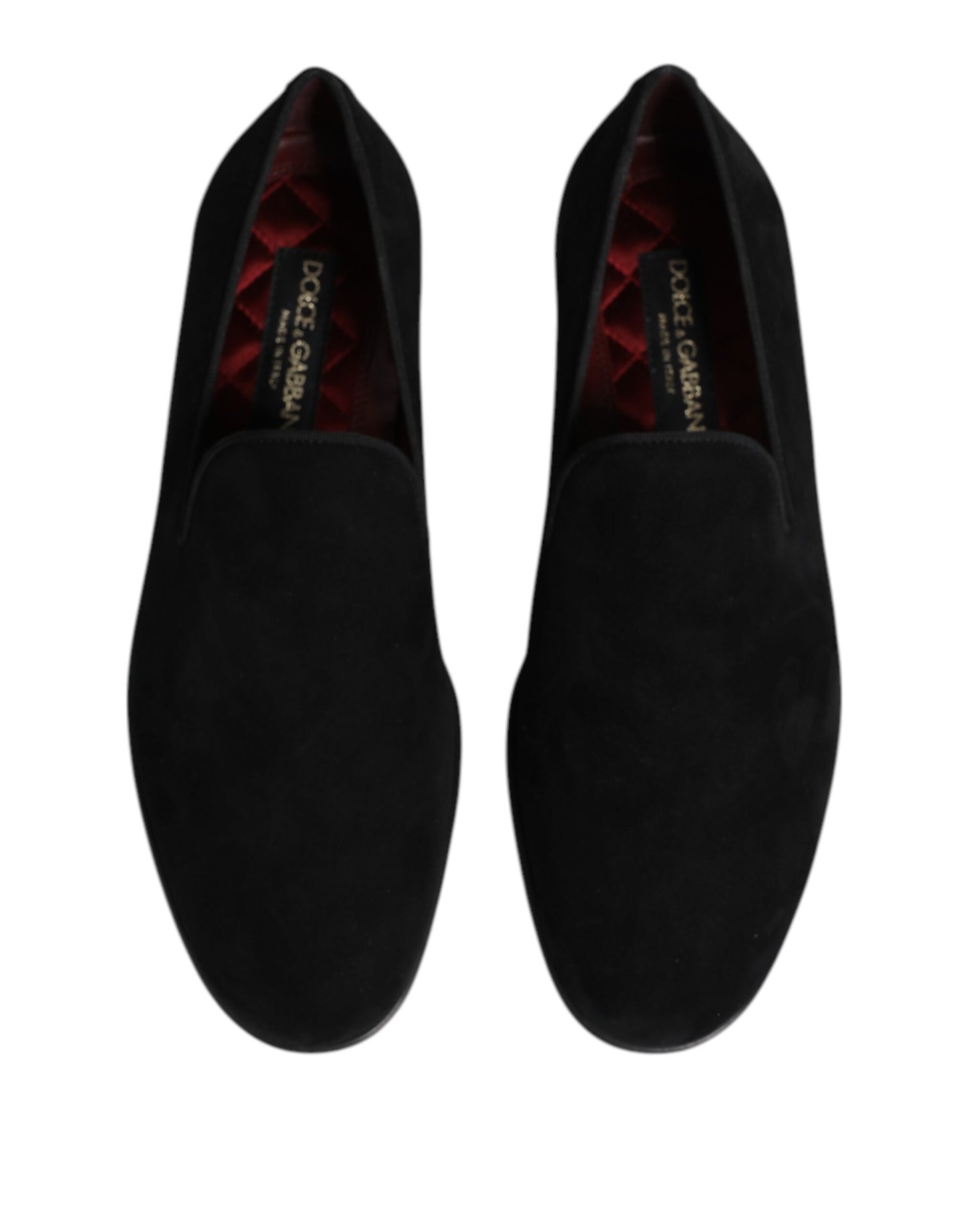 Dolce & Gabbana Black Suede Slip On Loafers Formal Shoes Curated Luxury Accessories by Orvyn
