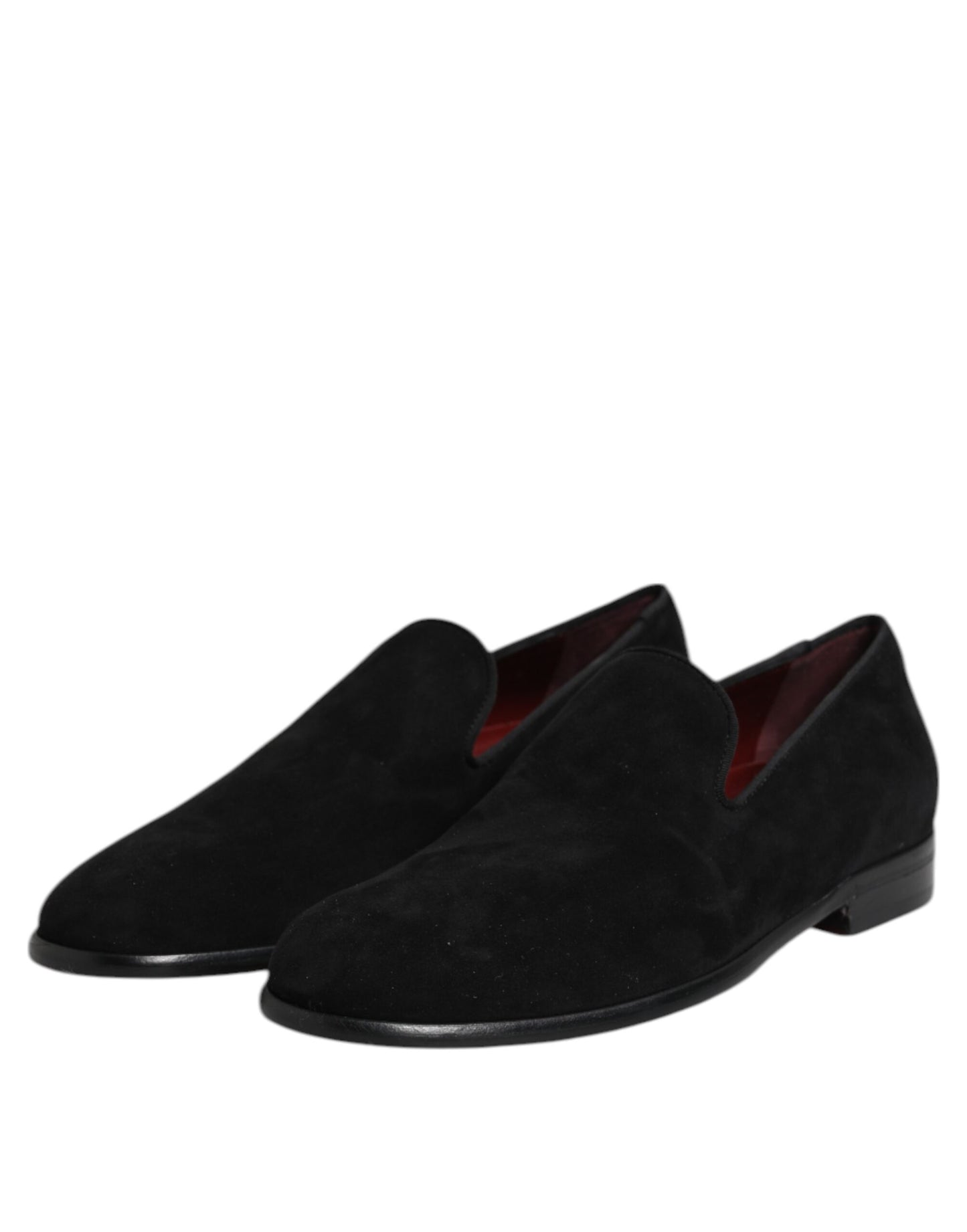 Dolce & Gabbana Black Suede Slip On Loafers Formal Shoes Curated Luxury Accessories by Orvyn