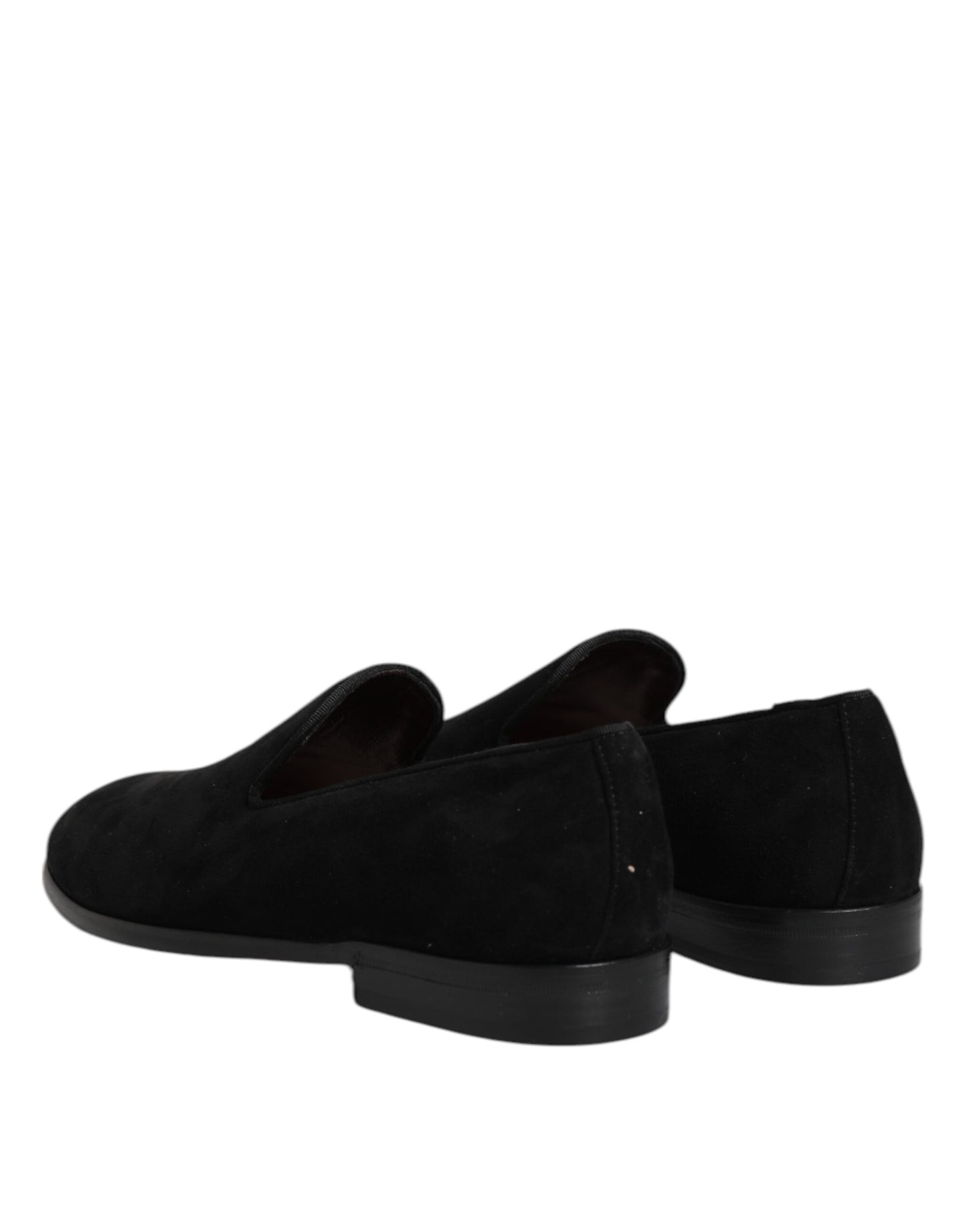 Dolce & Gabbana Black Suede Slip On Loafers Formal Shoes Curated Luxury Accessories by Orvyn