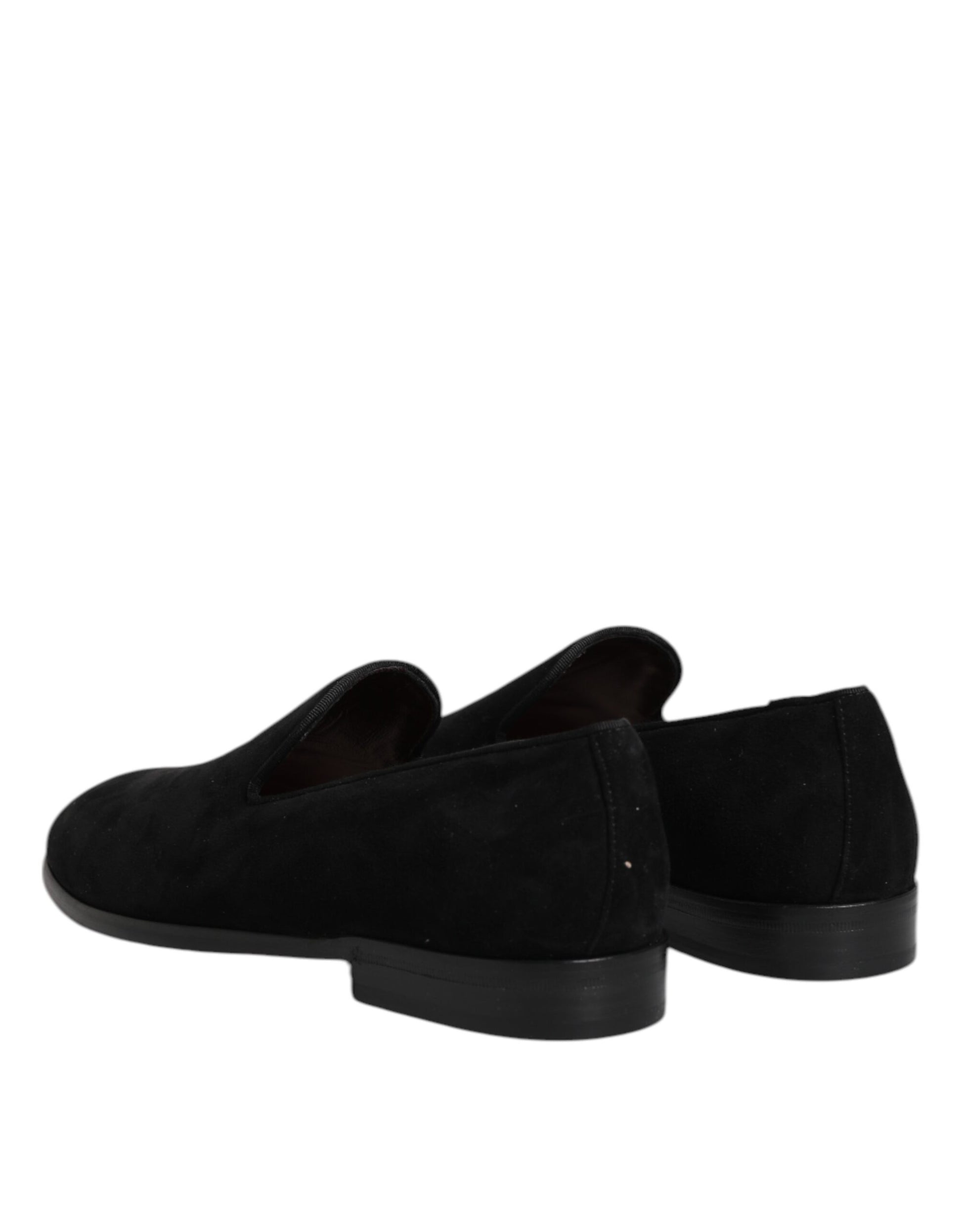 Dolce & Gabbana Black Suede Slip On Loafers Formal Shoes Curated Luxury Accessories by Orvyn