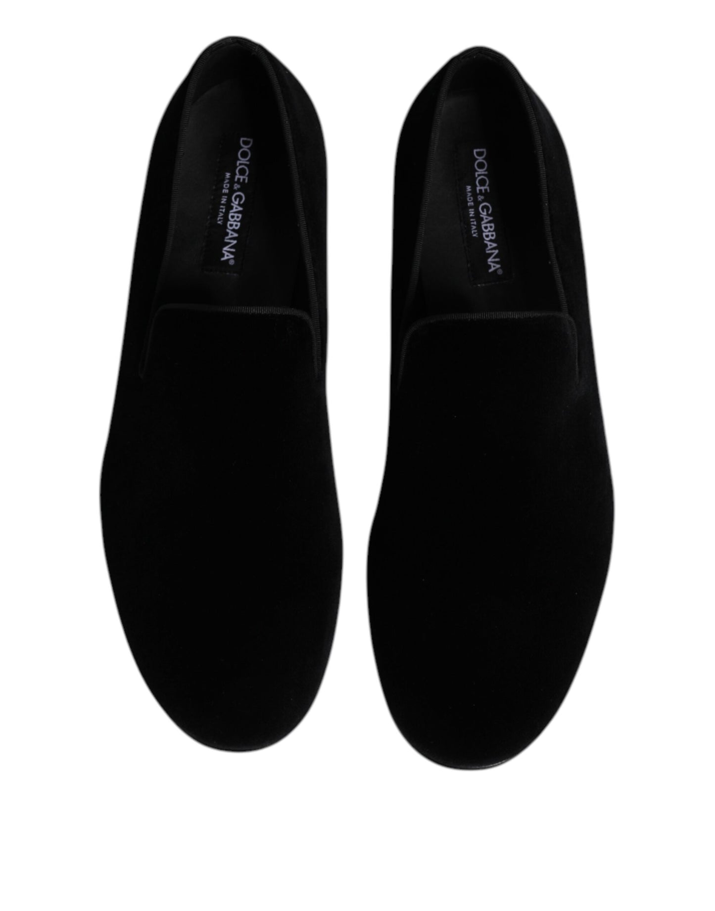 Dolce & Gabbana Black Velvet Slip On Loafers Formal Shoes Curated Luxury Accessories by Orvyn