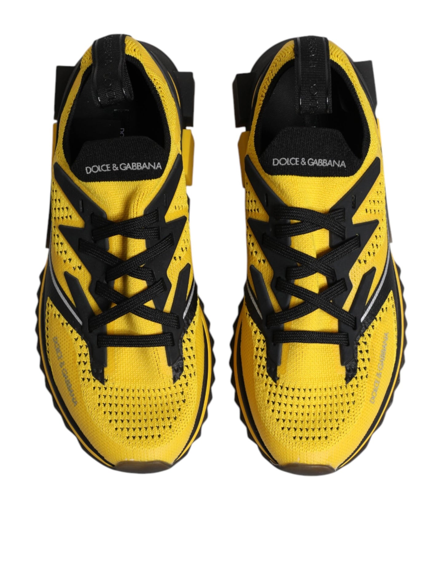 Dolce & Gabbana Yellow SORRENTO Sport Stretch Sneakers Shoes Curated Luxury Accessories by Orvyn