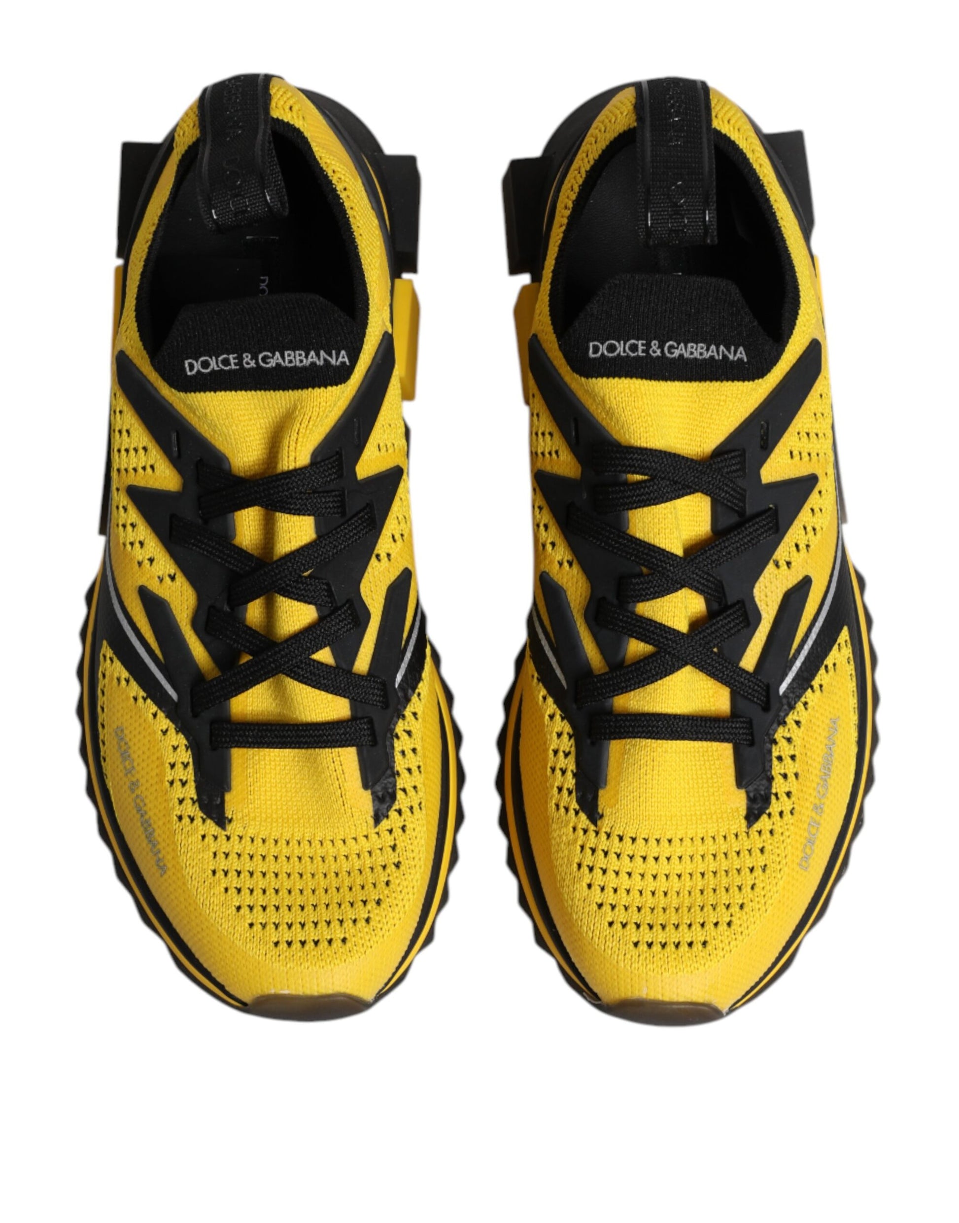 Dolce & Gabbana Yellow SORRENTO Sport Stretch Sneakers Shoes Curated Luxury Accessories by Orvyn