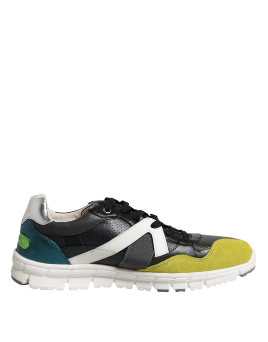 Dolce & Gabbana Multicolor Lace Up Low Top Men Sneakers Shoes Curated Luxury Accessories by Orvyn