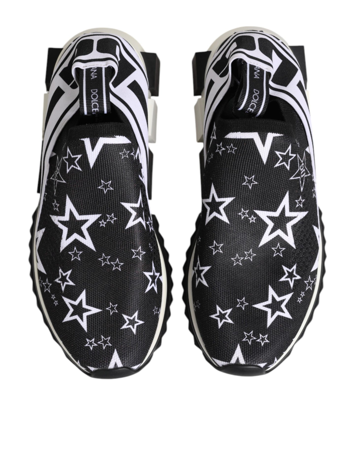 Dolce & Gabbana Black White Sorrento Low Top Sneakers Shoes Curated Luxury Accessories by Orvyn