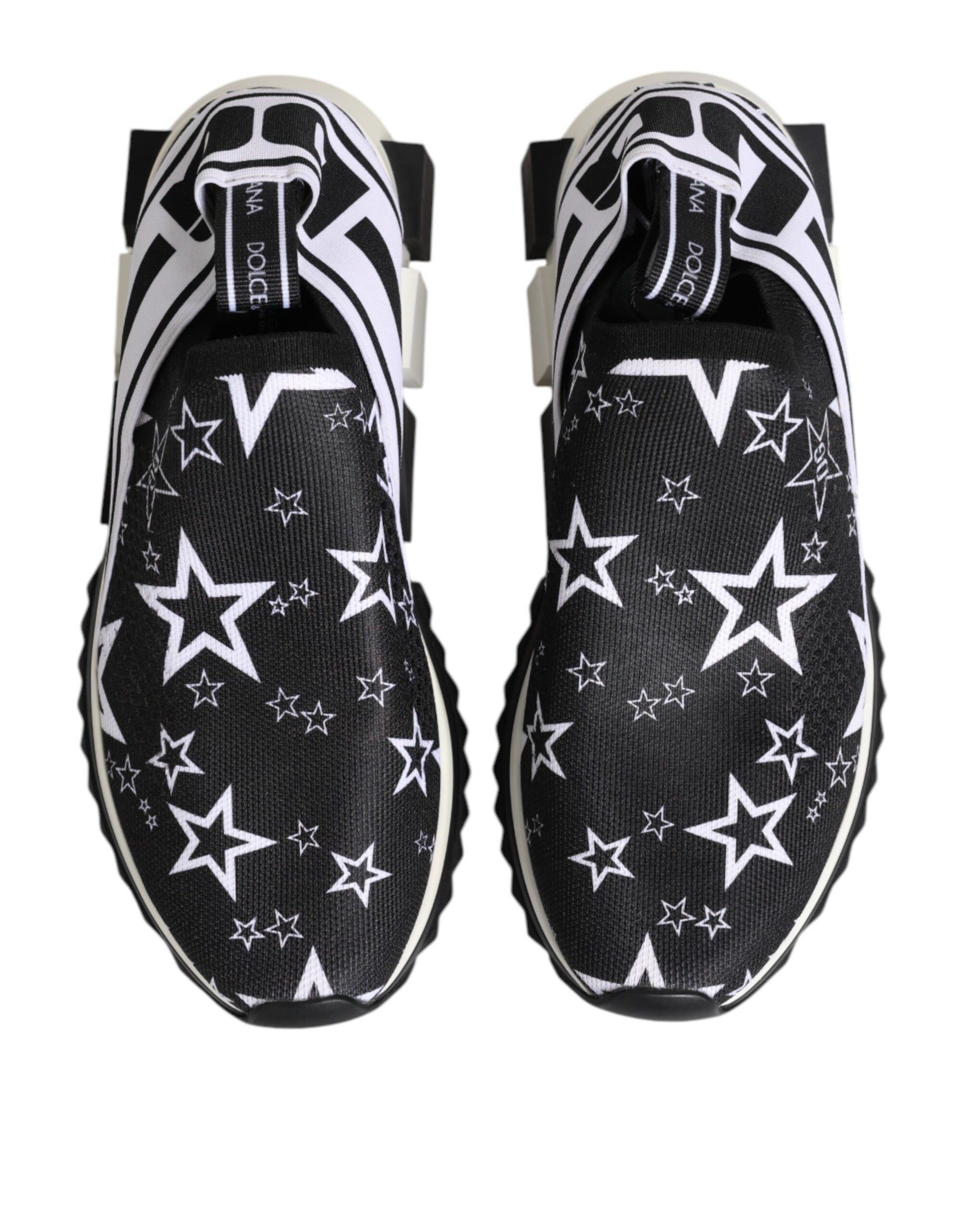 Dolce & Gabbana Black White Sorrento Low Top Sneakers Shoes Curated Luxury Accessories by Orvyn