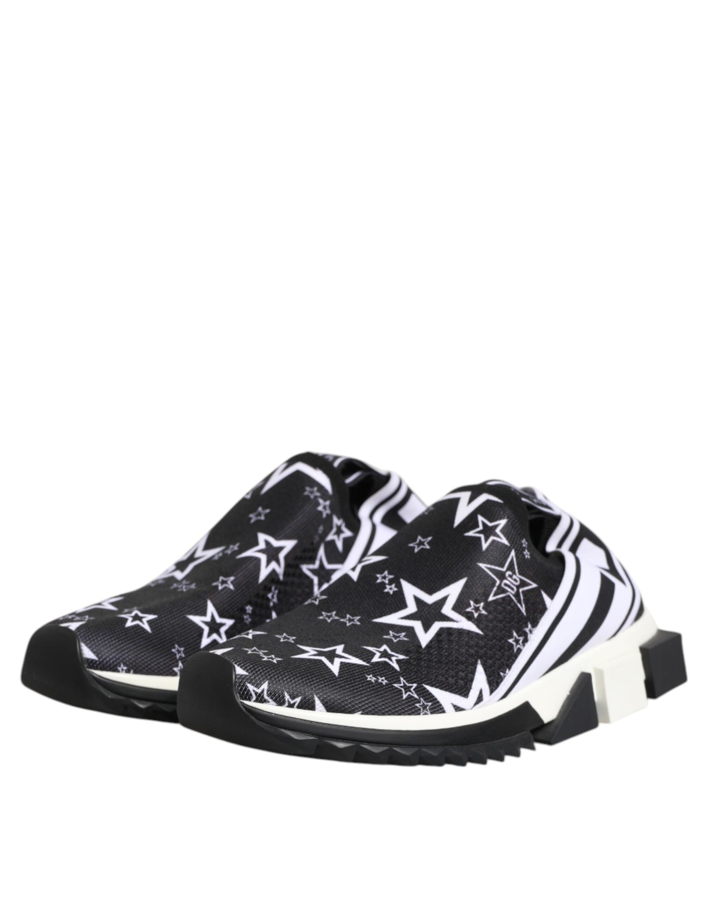 Dolce & Gabbana Black White Sorrento Low Top Sneakers Shoes Curated Luxury Accessories by Orvyn