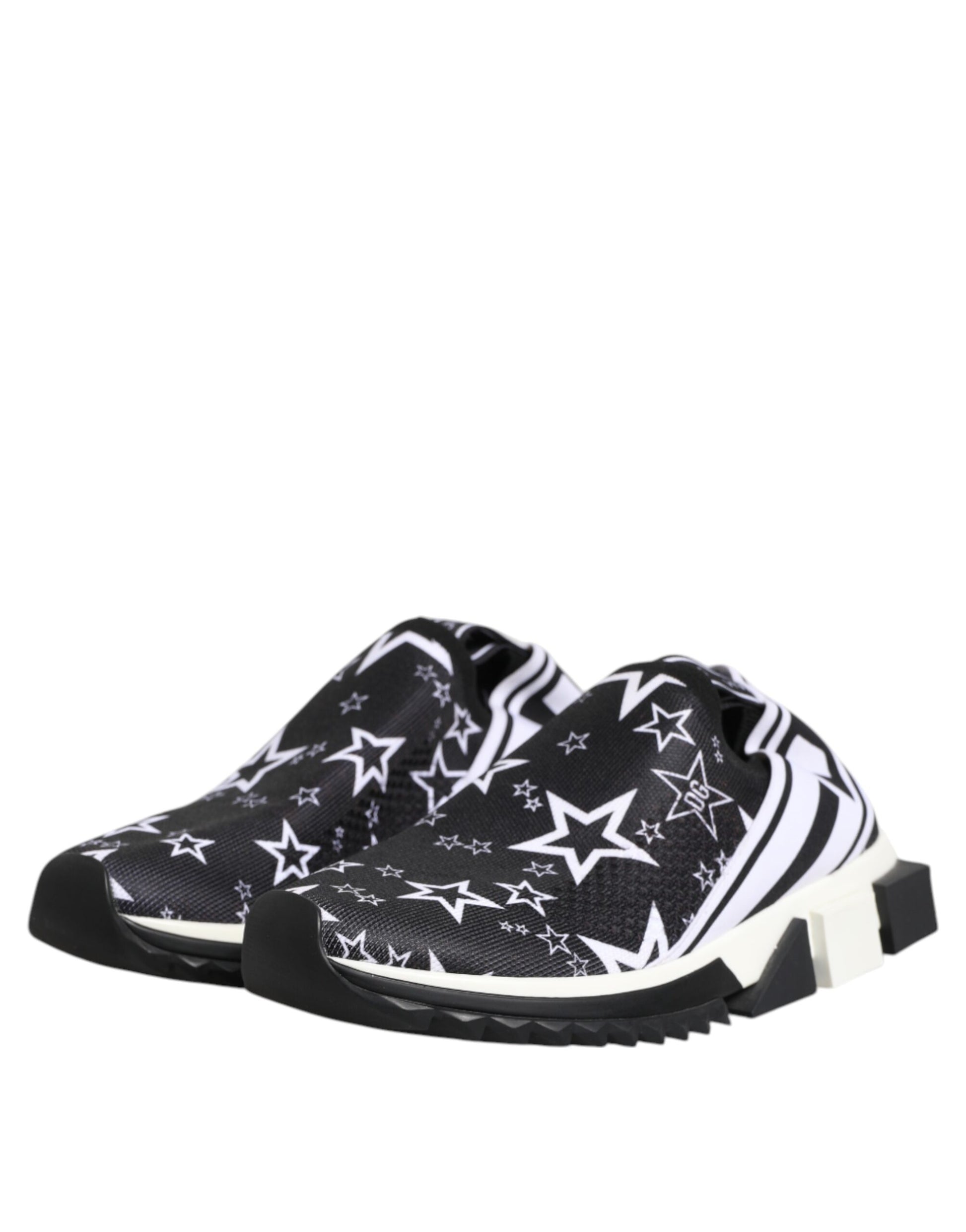 Dolce & Gabbana Black White Sorrento Low Top Sneakers Shoes Curated Luxury Accessories by Orvyn